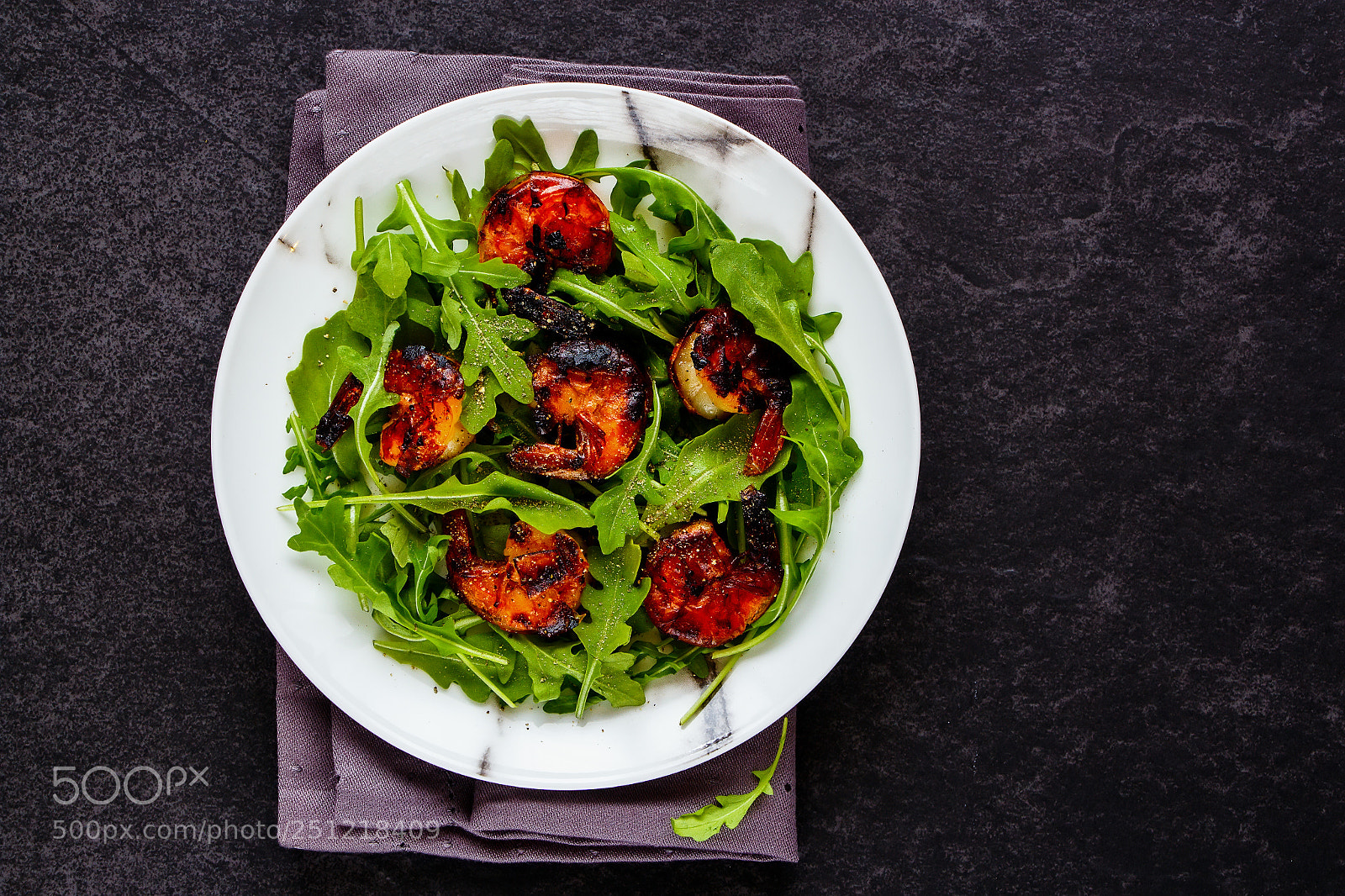 Canon EOS 700D (EOS Rebel T5i / EOS Kiss X7i) sample photo. Arugula shrimp salad photography