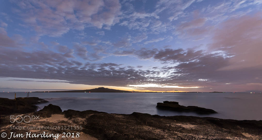 Nikon D7500 sample photo. Dawn over rangitoto island photography