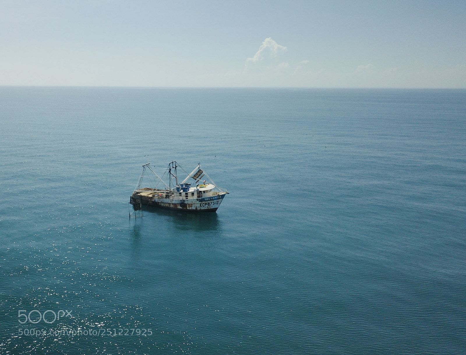 DJI FC220 sample photo. Shrimp boat photography