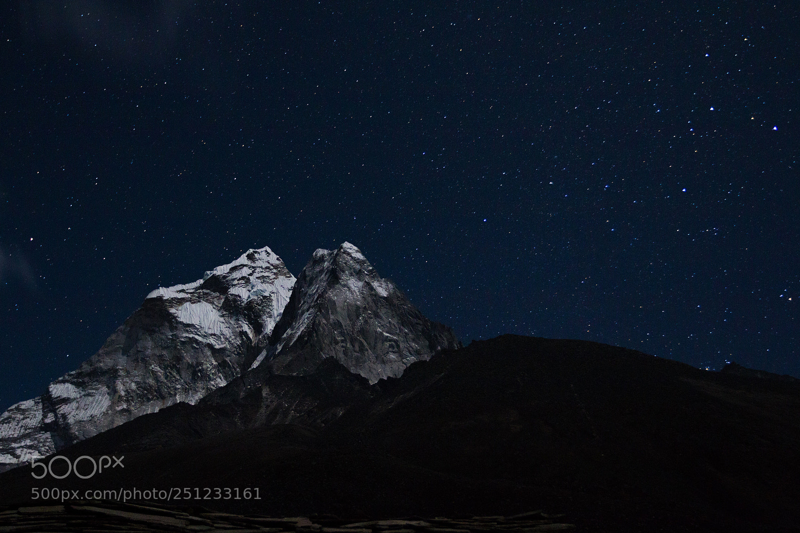 Canon EOS 70D sample photo. Ama dablam by night photography