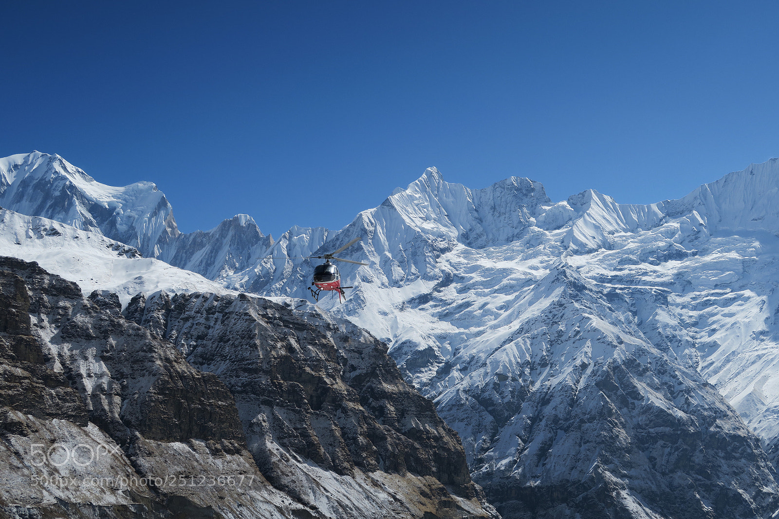 Canon PowerShot G7 X sample photo. Helicopter over the annapurnas  photography