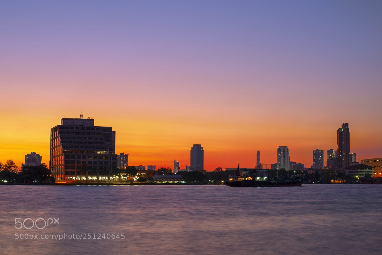 Nikon D610 sample photo. Evening chao phraya river photography