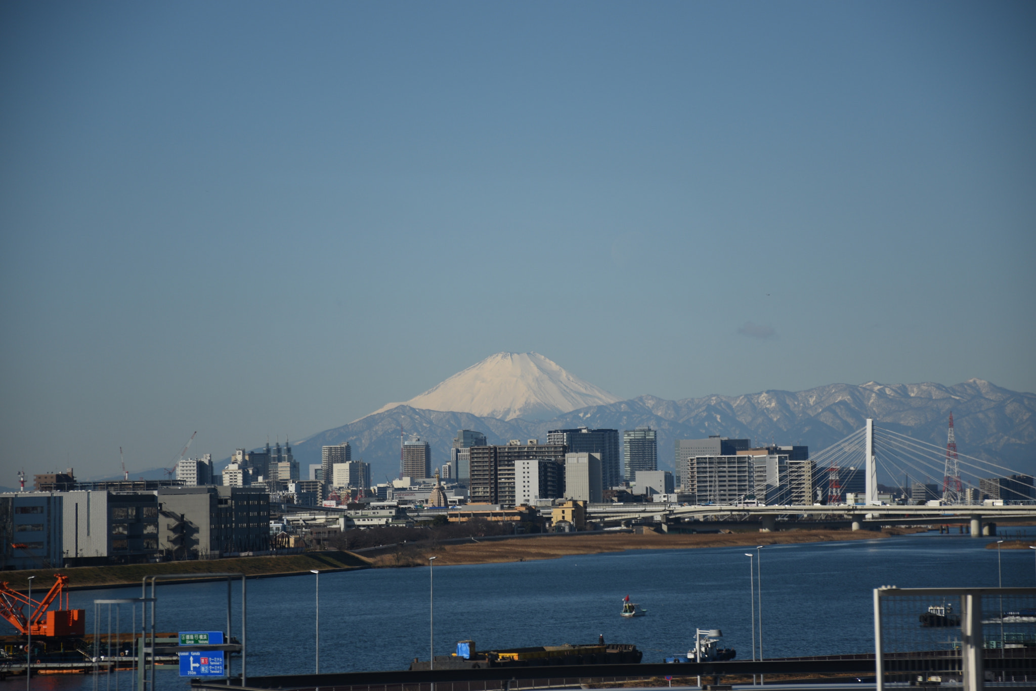 Nikon D5600 sample photo. Mount fuji from haneda airport photography