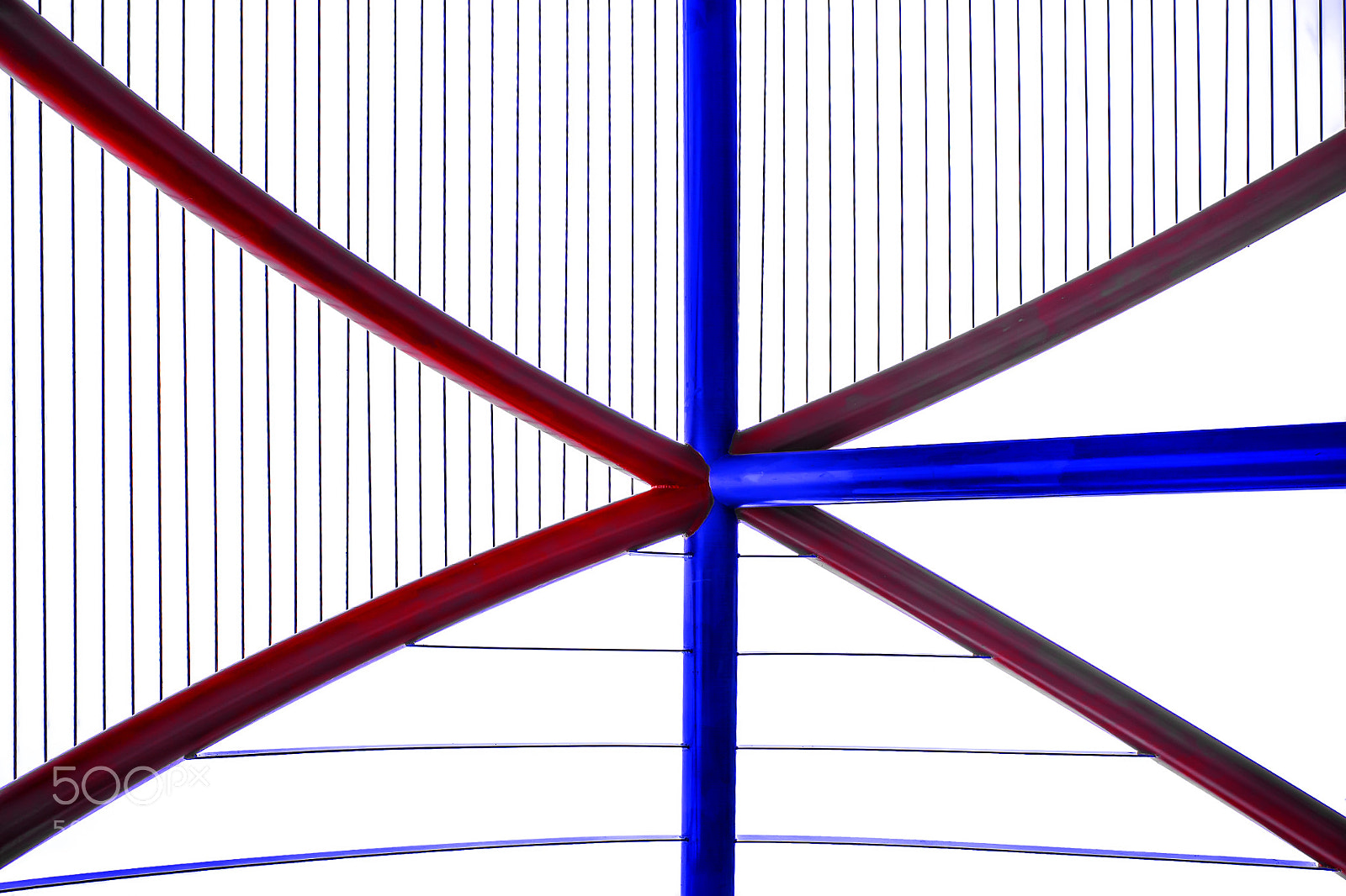 Canon EOS 5D sample photo. Abstract with steel lines photography