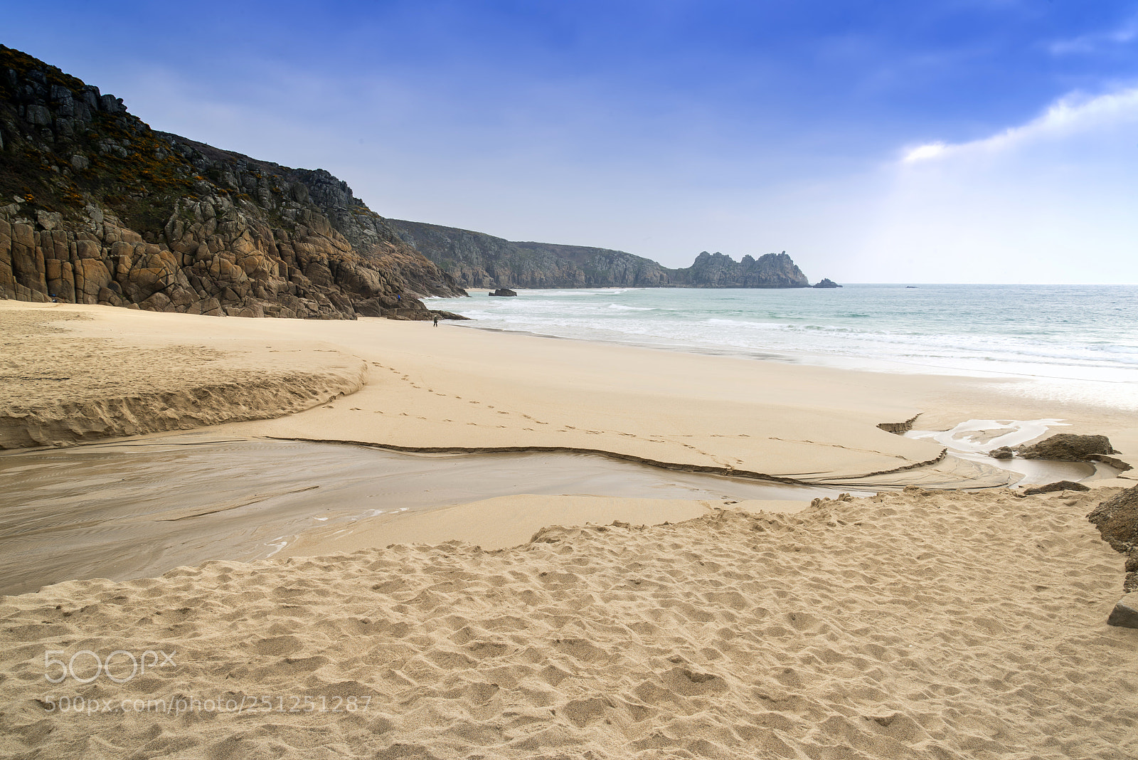 Nikon D600 sample photo. Stunning porthcurno beach landscape photography