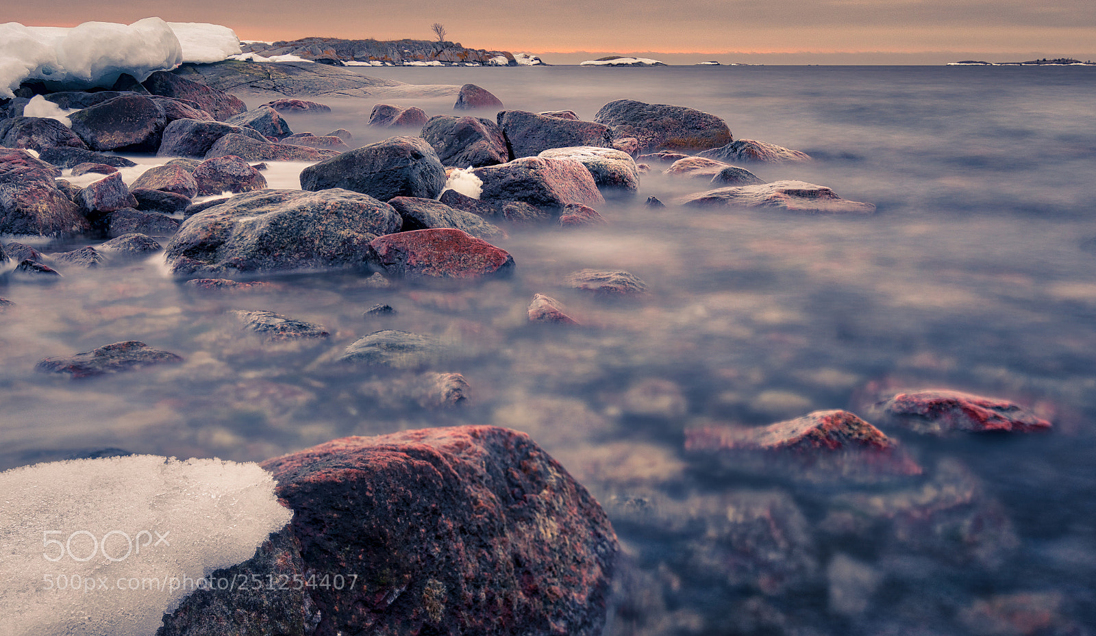 Sony a6500 sample photo. Snow on rocks photography