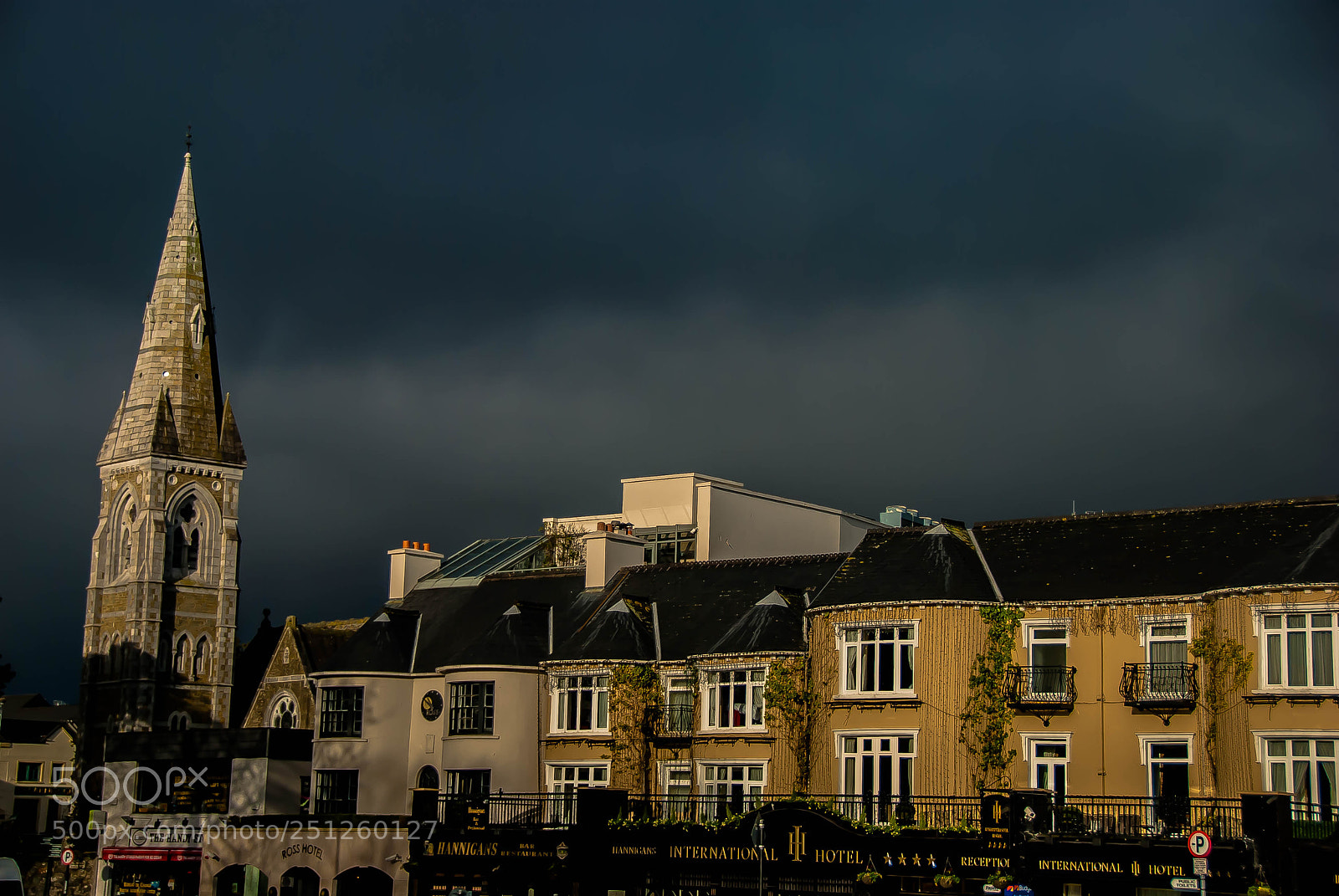 Nikon D60 sample photo. Storm clouds, the church photography