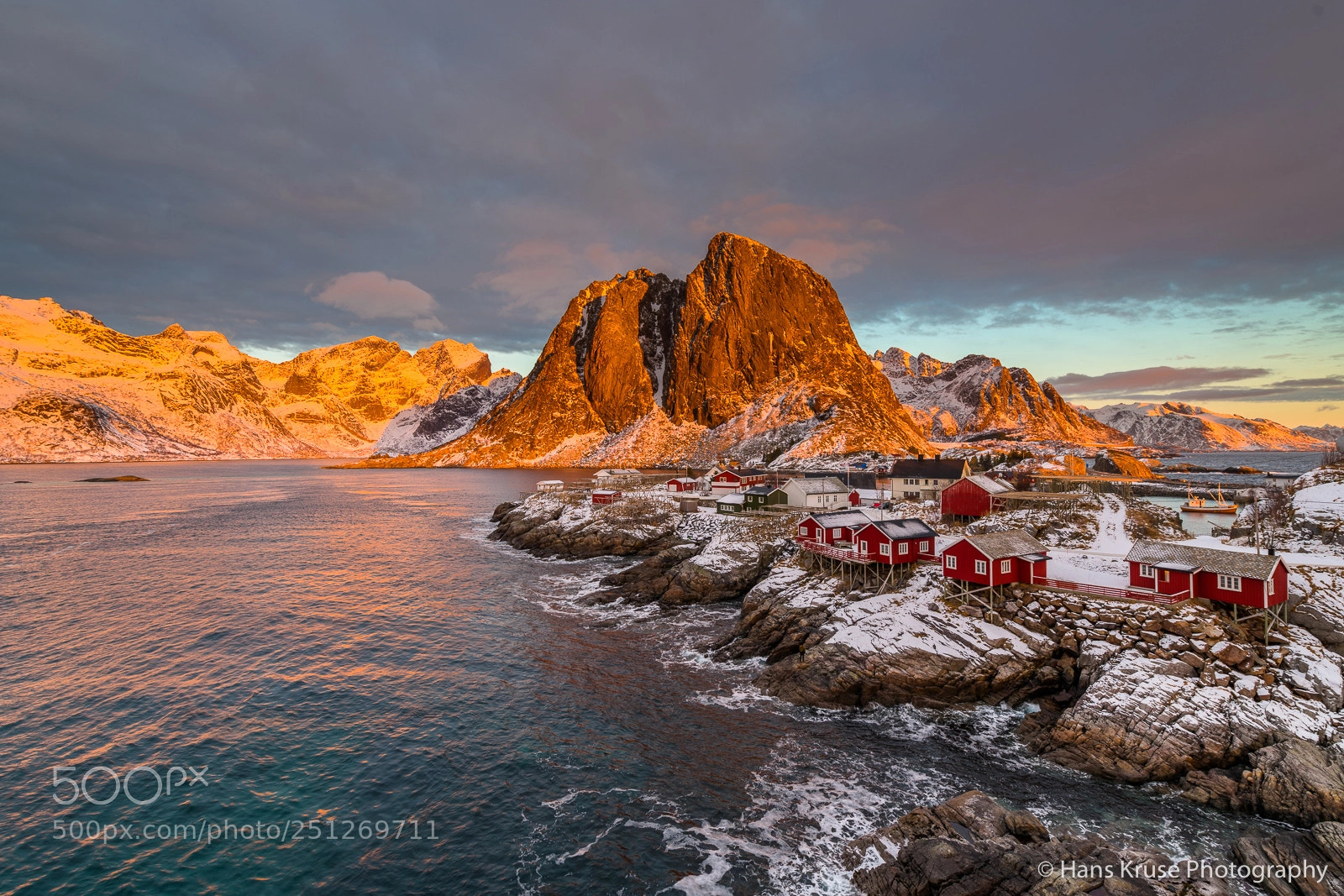 Nikon D850 sample photo. Sunset on hamnøy photography