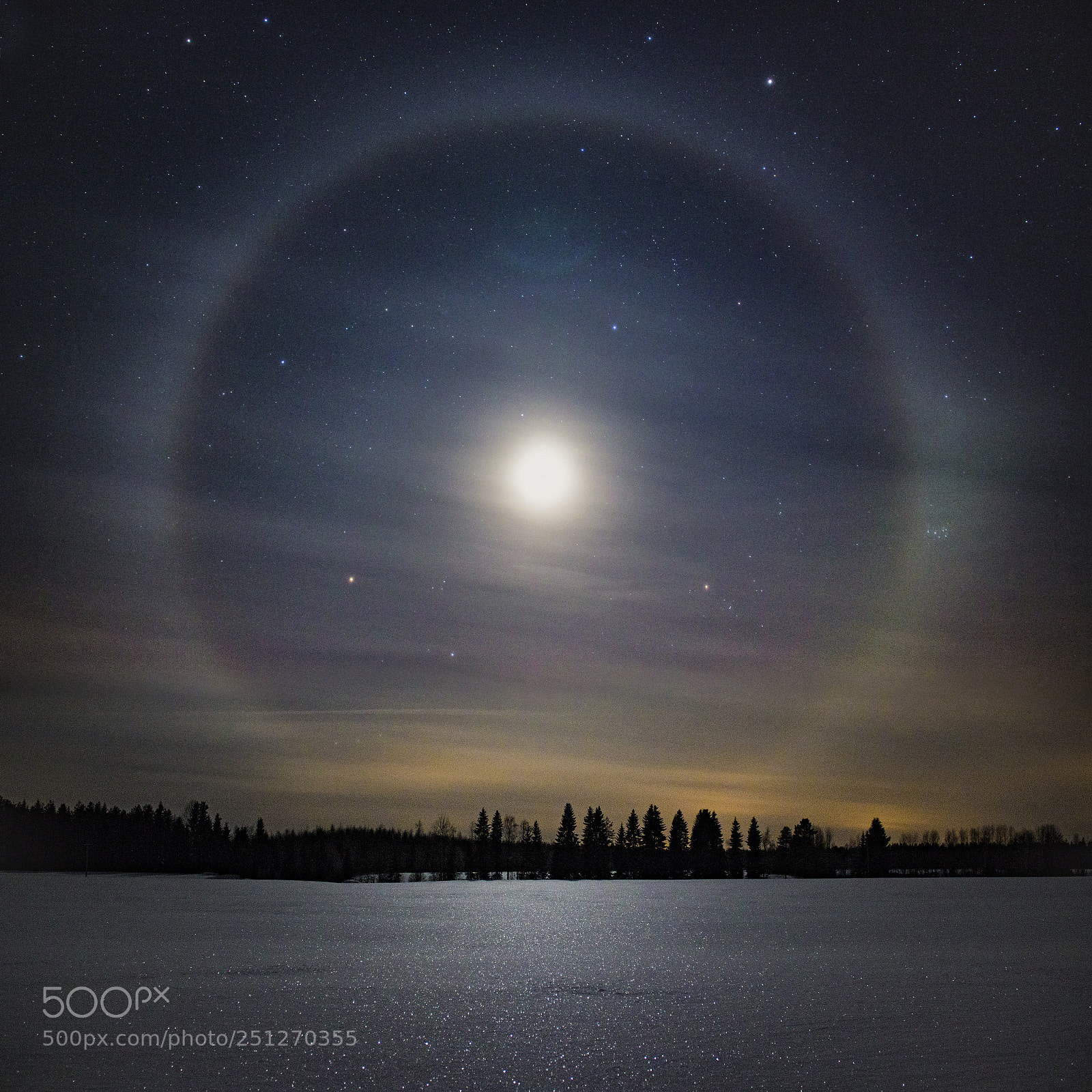 Canon EOS 100D (EOS Rebel SL1 / EOS Kiss X7) sample photo. Moon halo photography