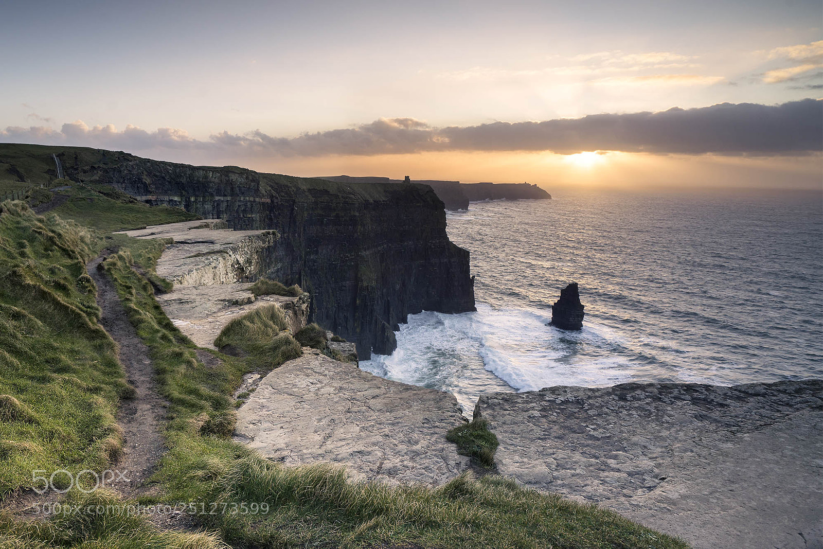 Sony a7R II sample photo. Sunset cliffs of moher photography