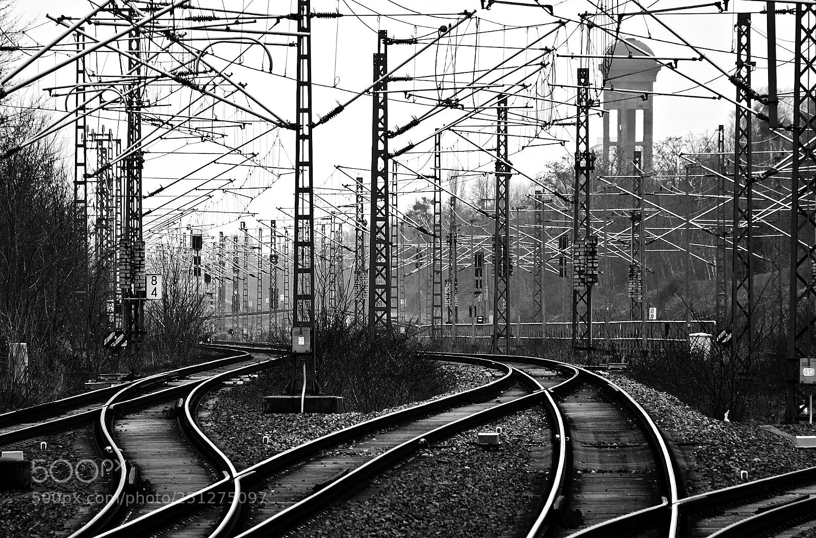 Nikon D7000 sample photo. Bw railway configuration photography