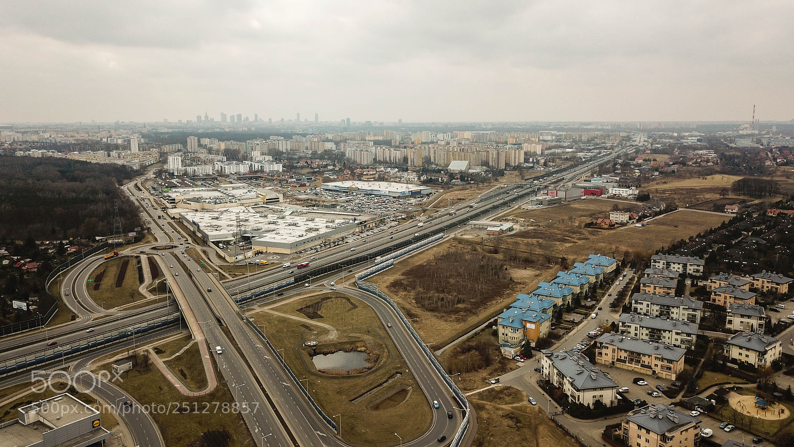 DJI FC220 sample photo. Warsaw from 100m photography