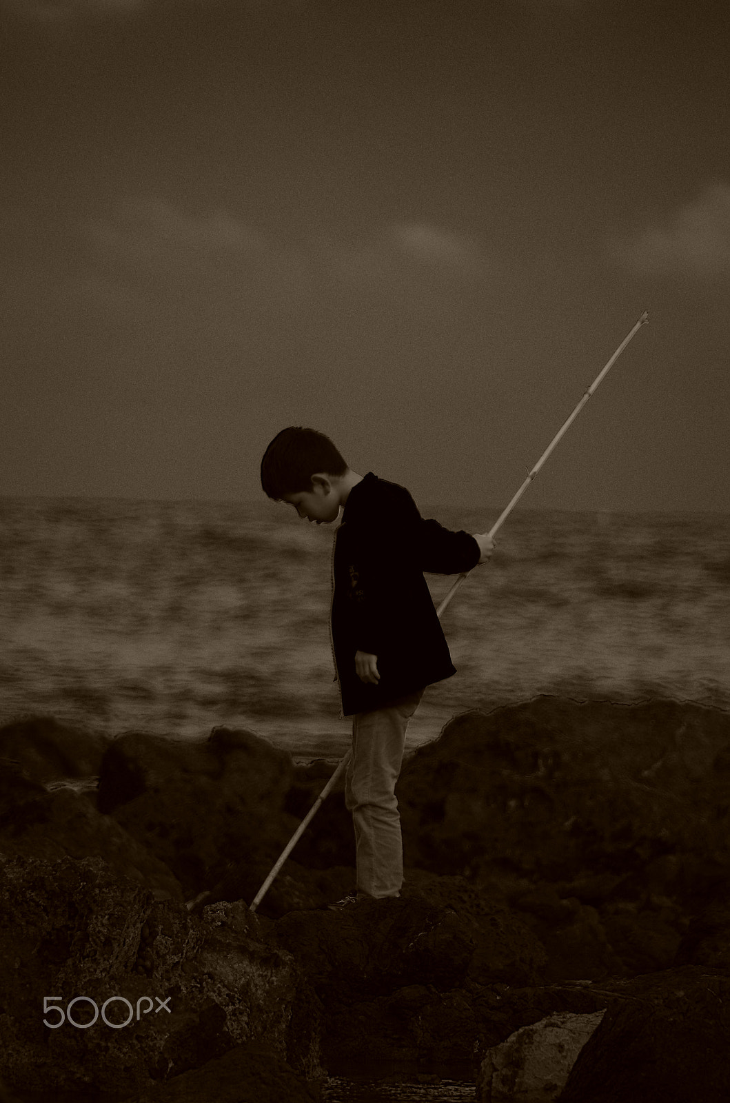 Pentax K-5 IIs sample photo. Boy and the rod photography