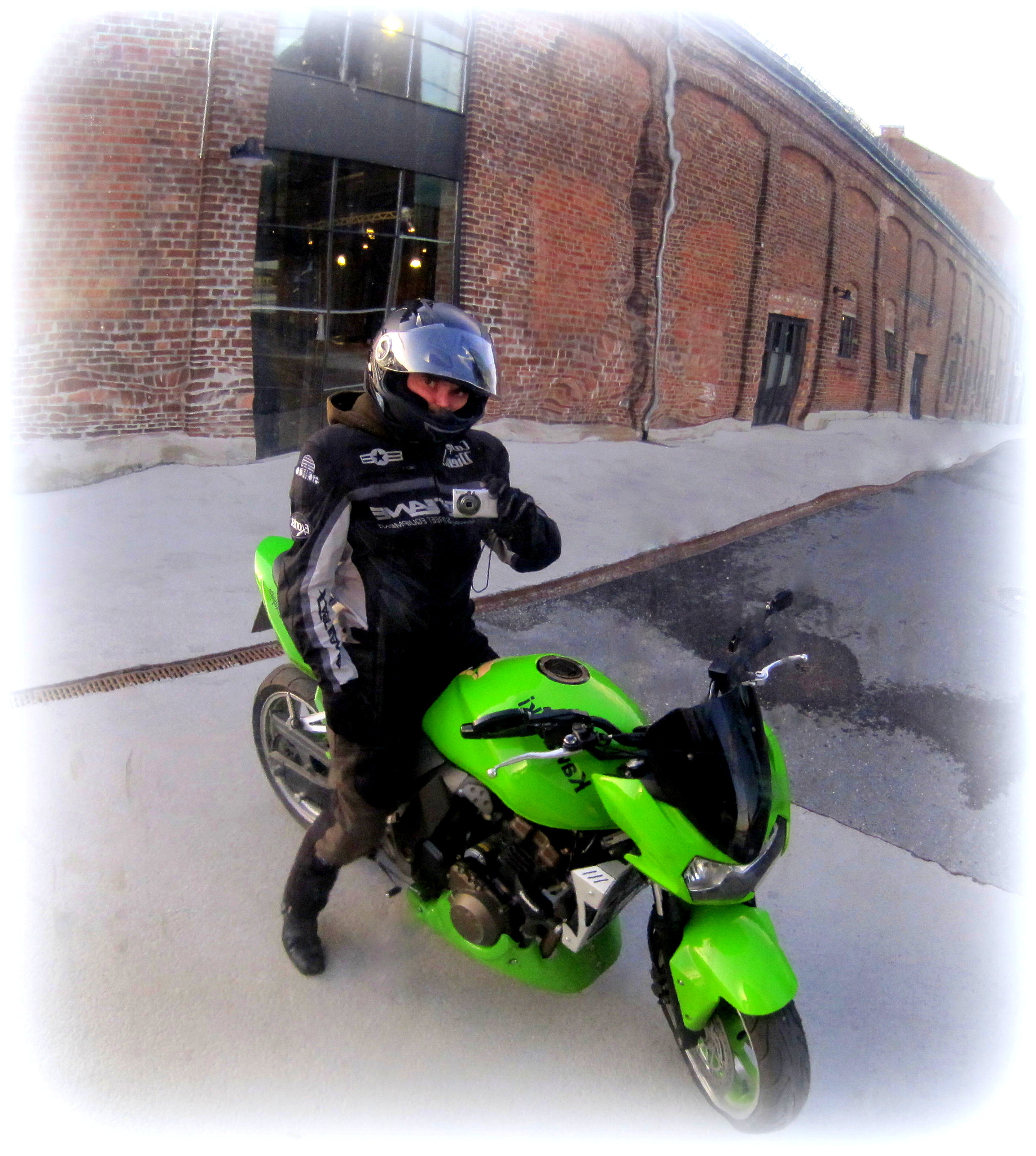 Canon PowerShot SD1200 IS (Digital IXUS 95 IS / IXY Digital 110 IS) sample photo. Me and my bike. photography