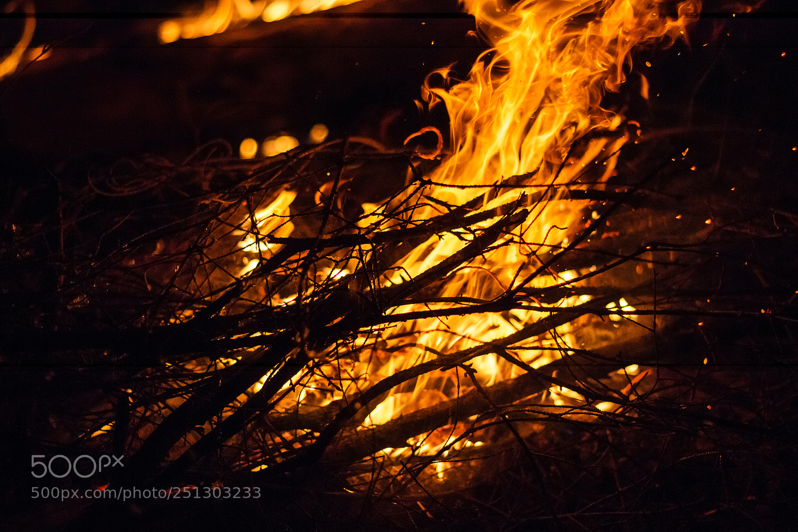 Canon EOS 650D (EOS Rebel T4i / EOS Kiss X6i) sample photo. Fire in night photography
