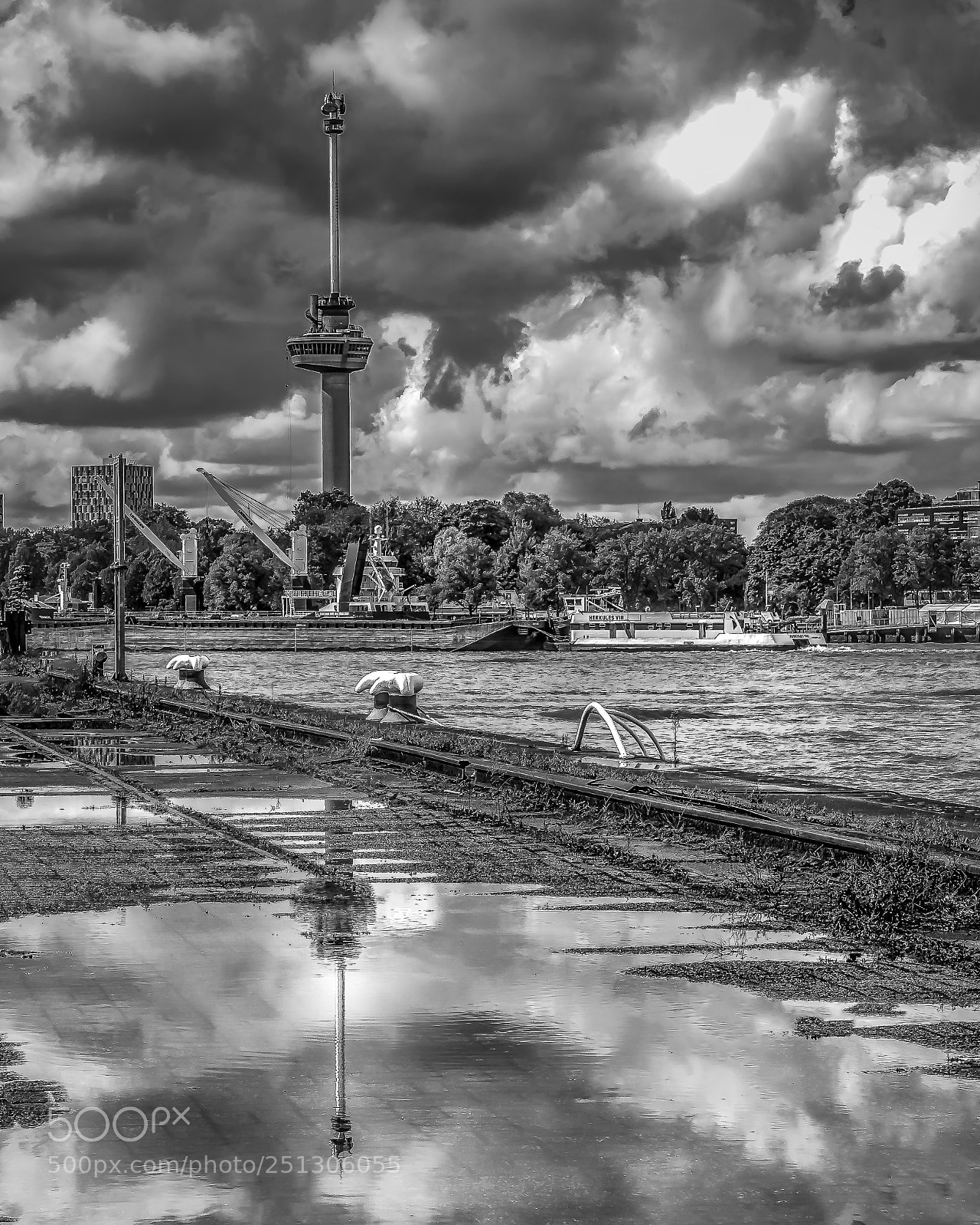 Nikon D500 sample photo. Euromast reflected photography
