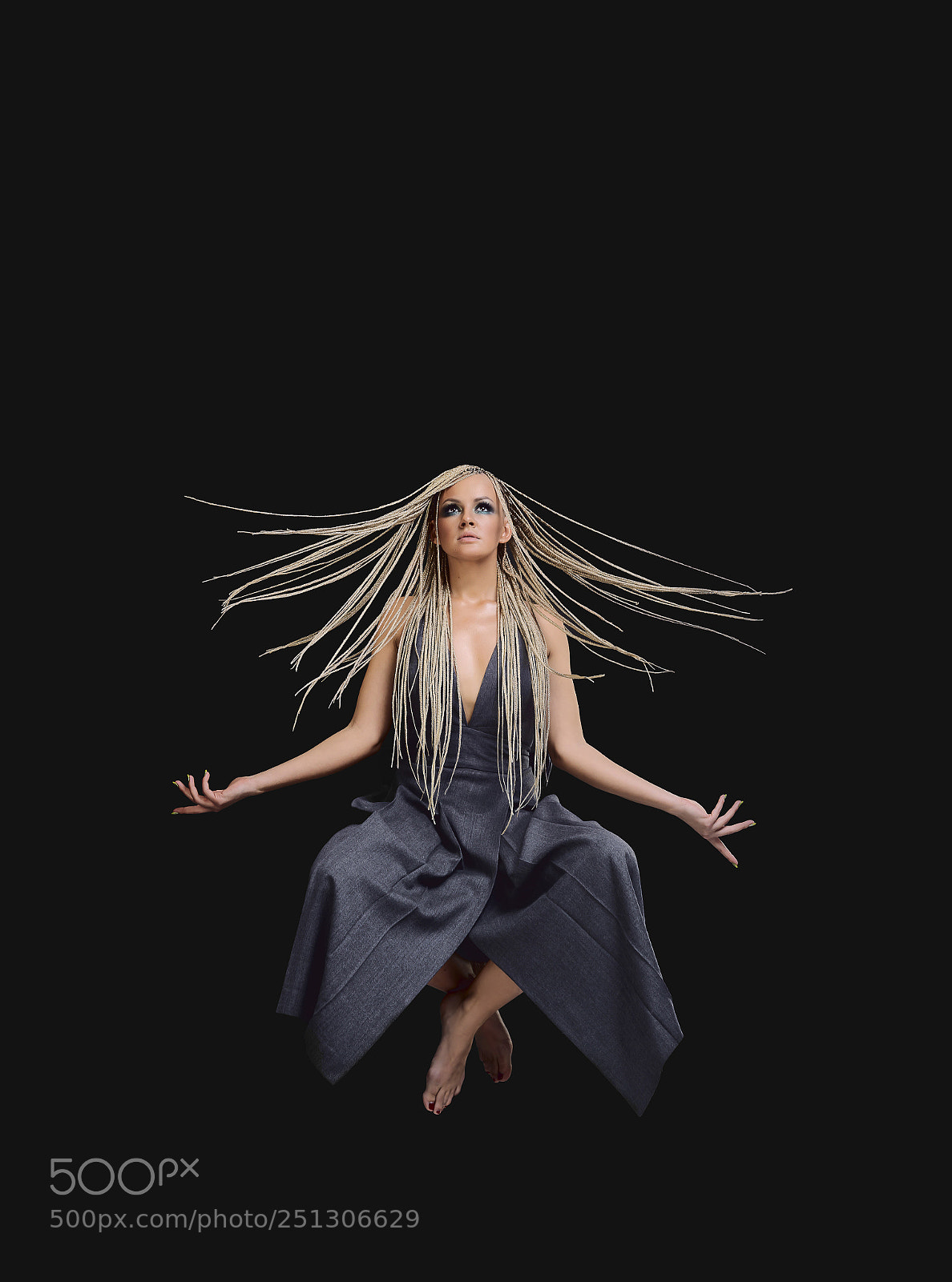Nikon D700 sample photo. Young woman yogi levitation photography