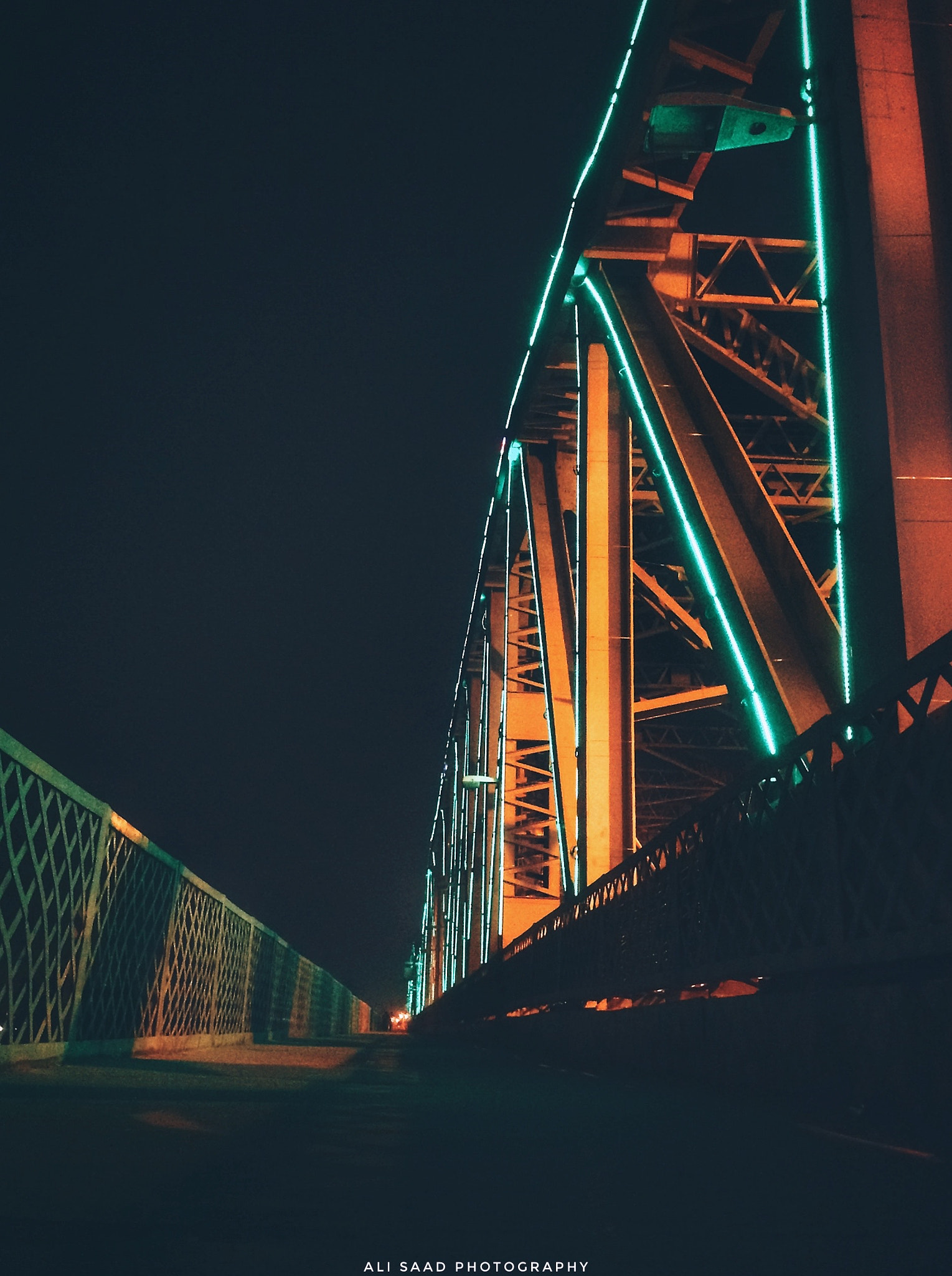 Apple iPad sample photo. Walking on the bridge  photography