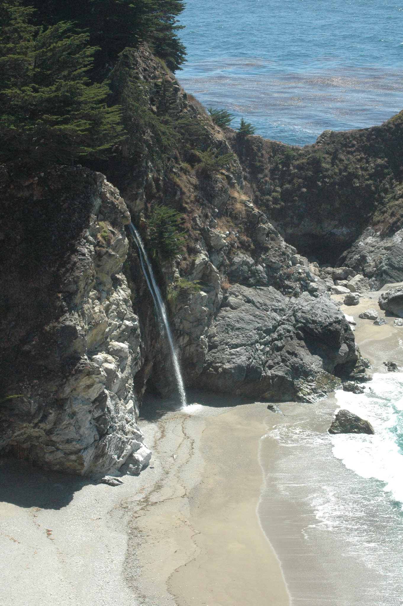 Nikon D70 sample photo. Beach waterfall photography