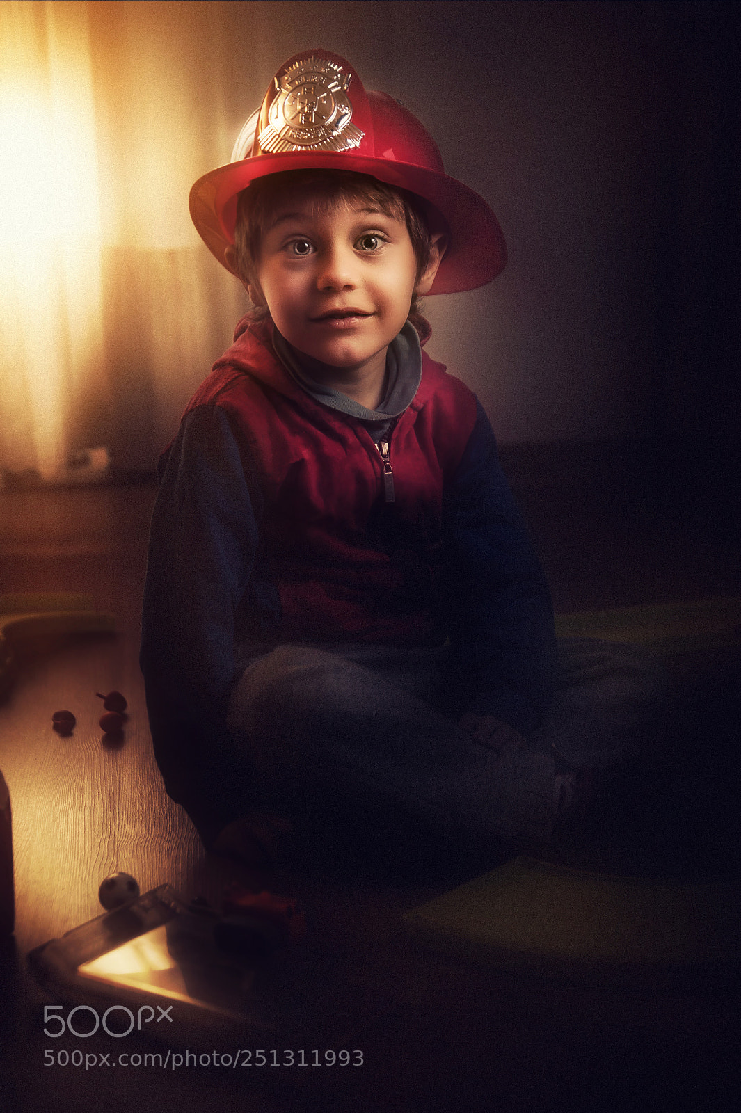 Nikon D700 sample photo. Fireman child photography