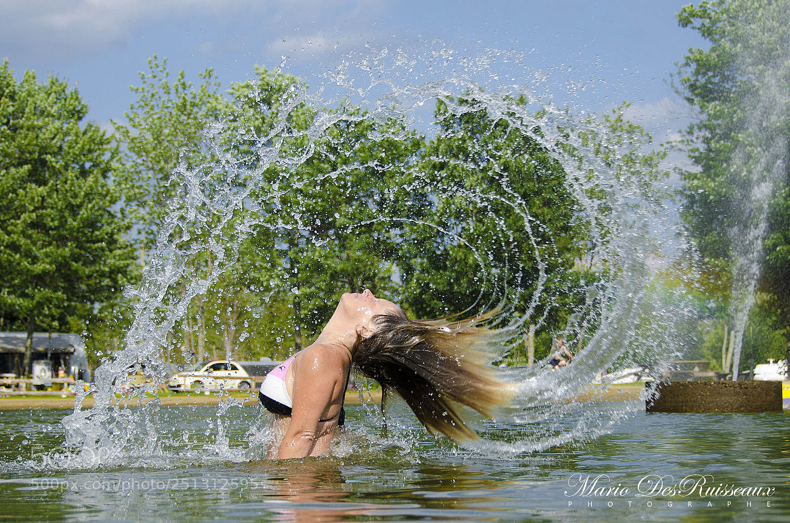 Nikon D7000 sample photo. Hair water flip photography
