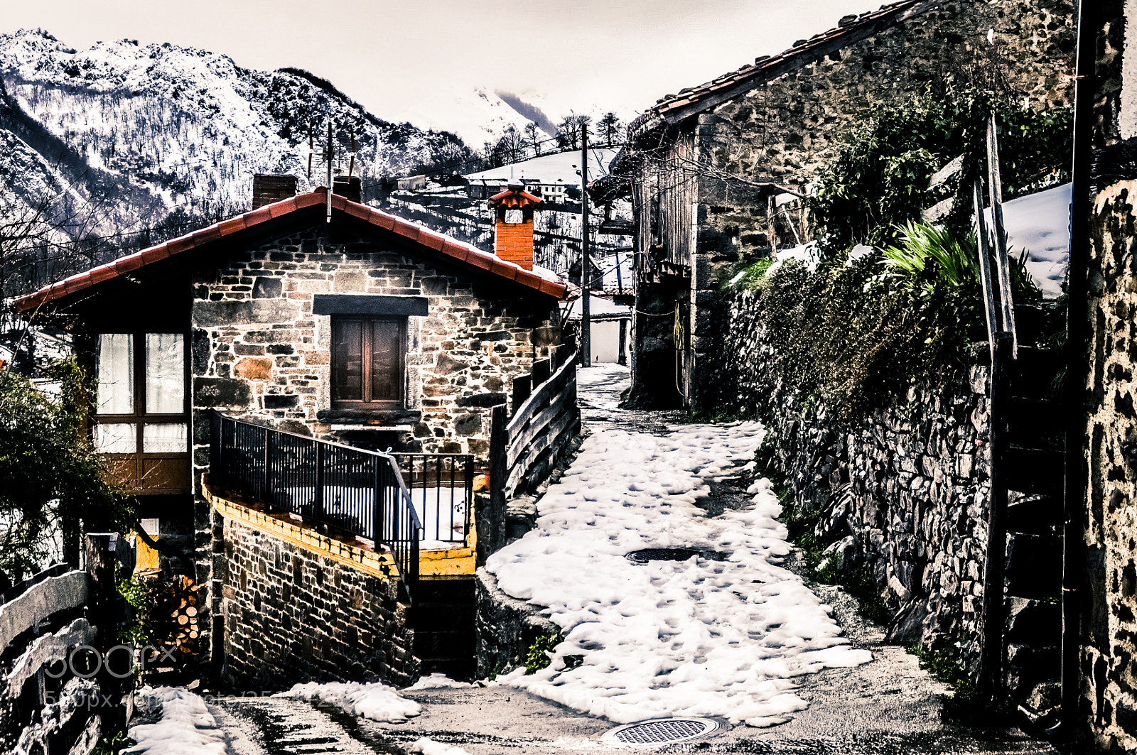 Nikon D90 sample photo. Paisaje nevado photography