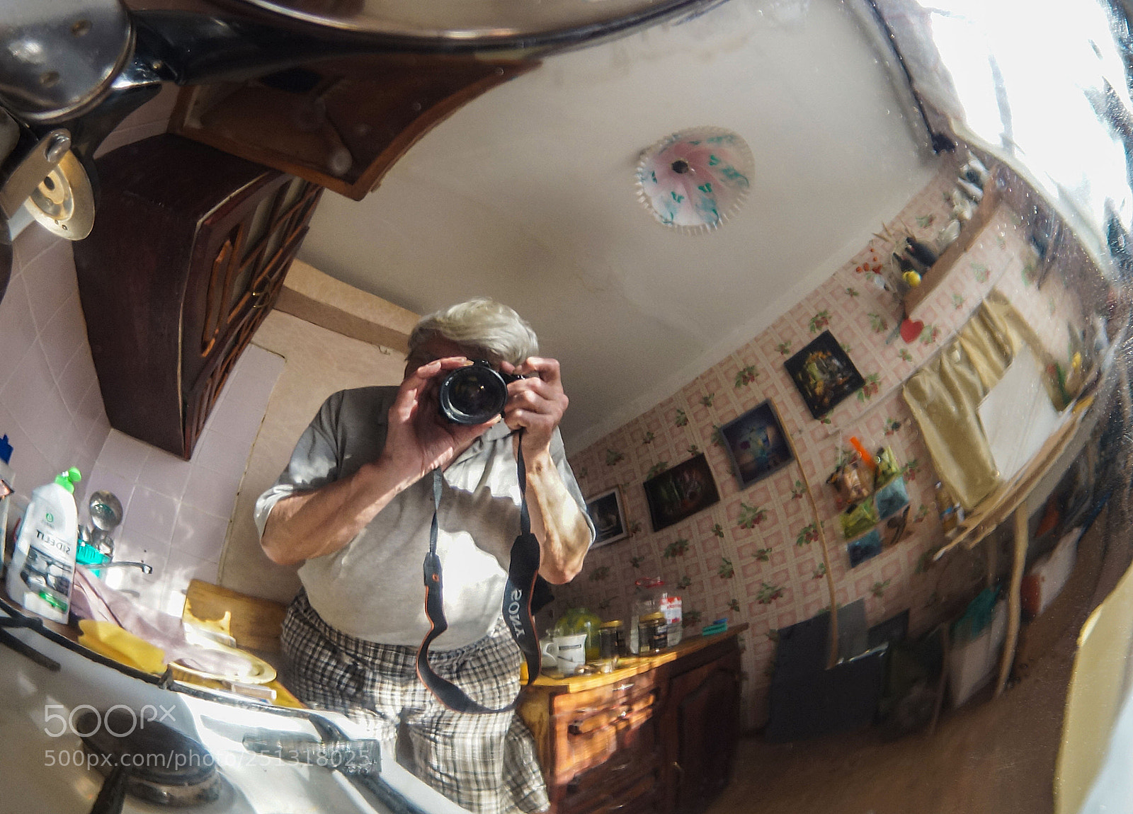 Sony SLT-A37 sample photo. Self-portrait in a teapot. photography