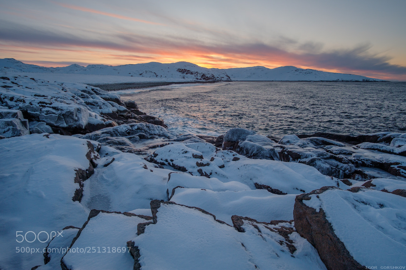 Fujifilm X-T20 sample photo. Sunset on the barents photography