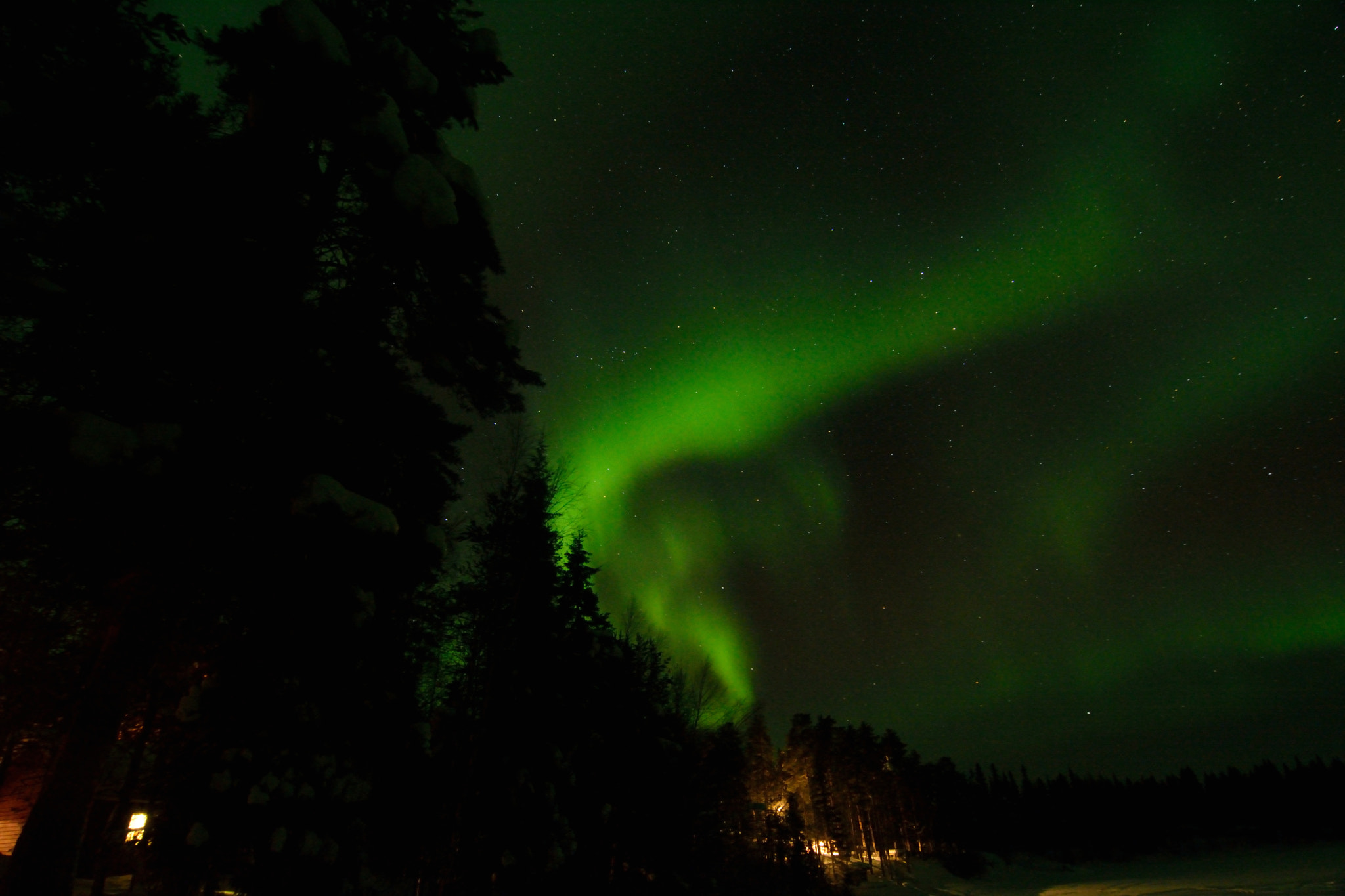 Nikon D7100 sample photo. Cottage under a northern aurora photography