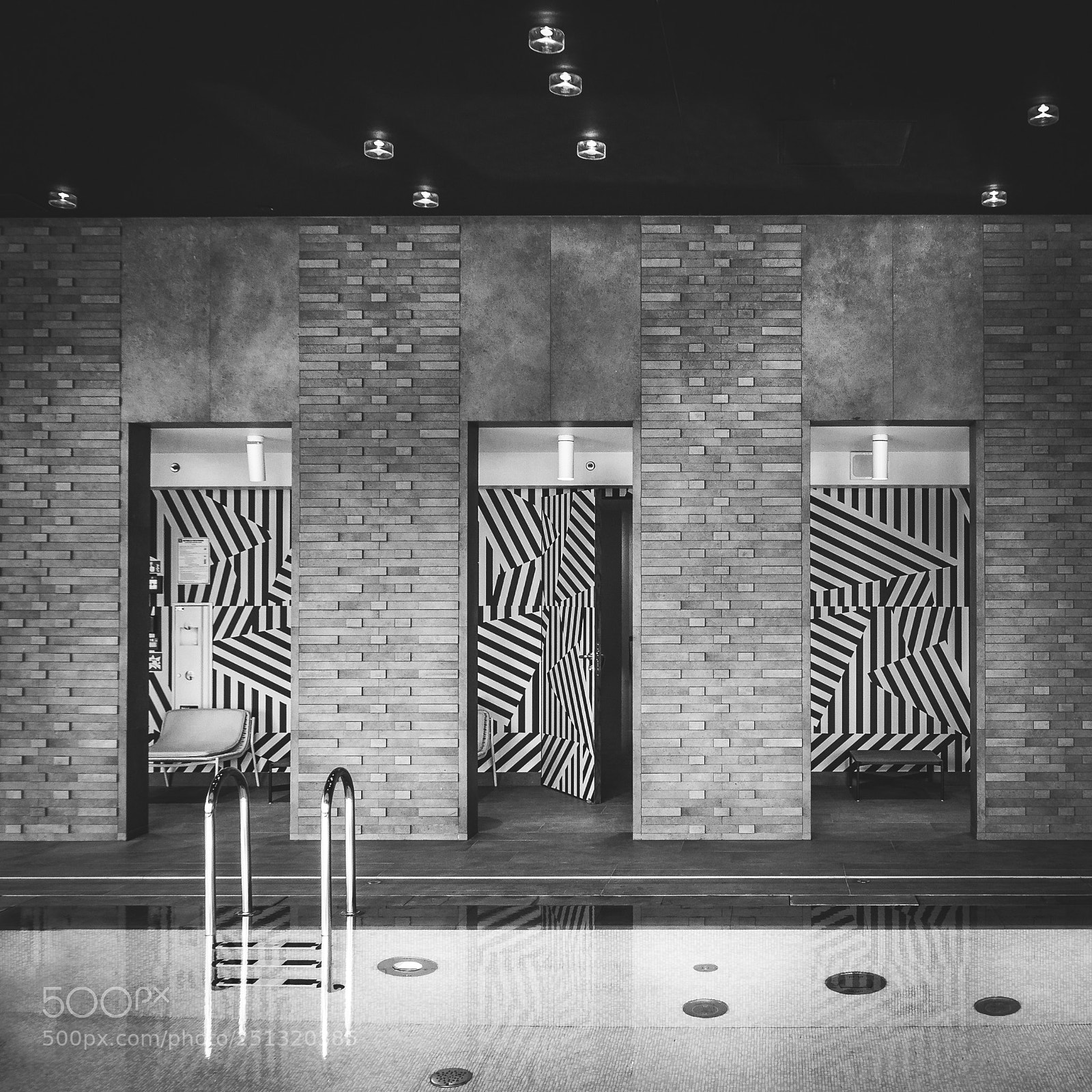 Canon EOS 7D sample photo. Pool, b&w version photography