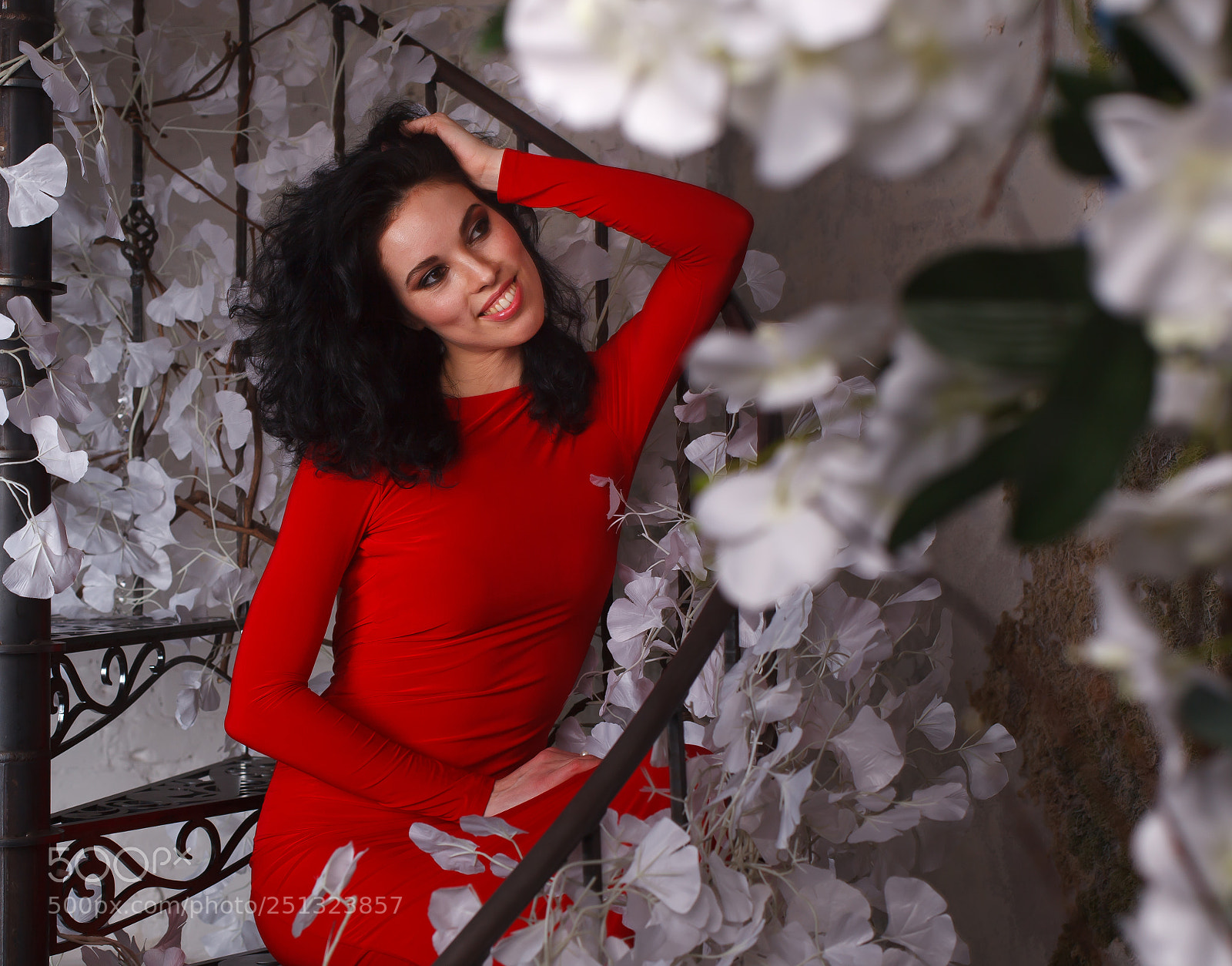 Canon EOS 5D Mark II sample photo. Woman in red photography
