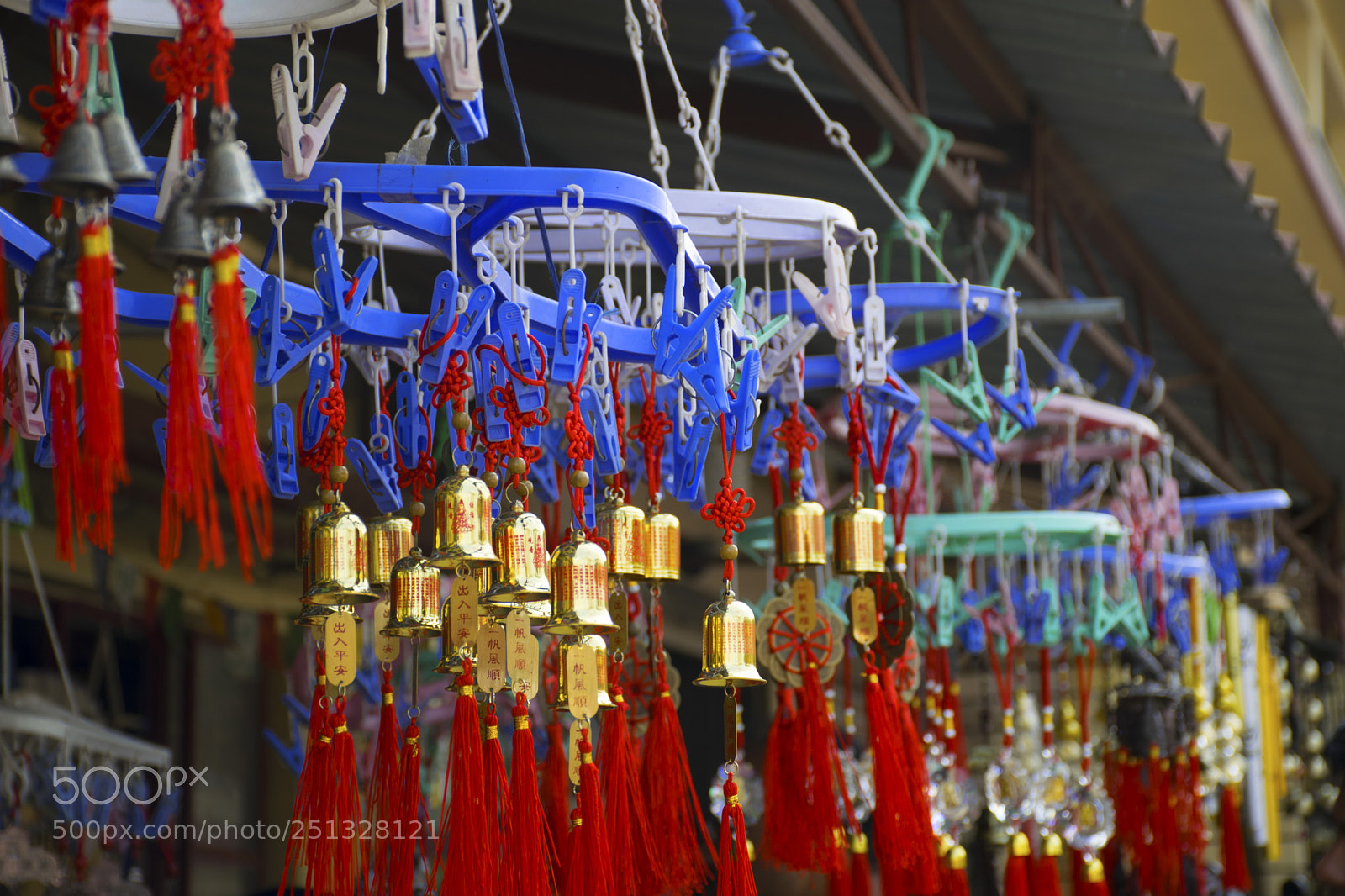 Nikon D5300 sample photo. Wind chimes with writings photography