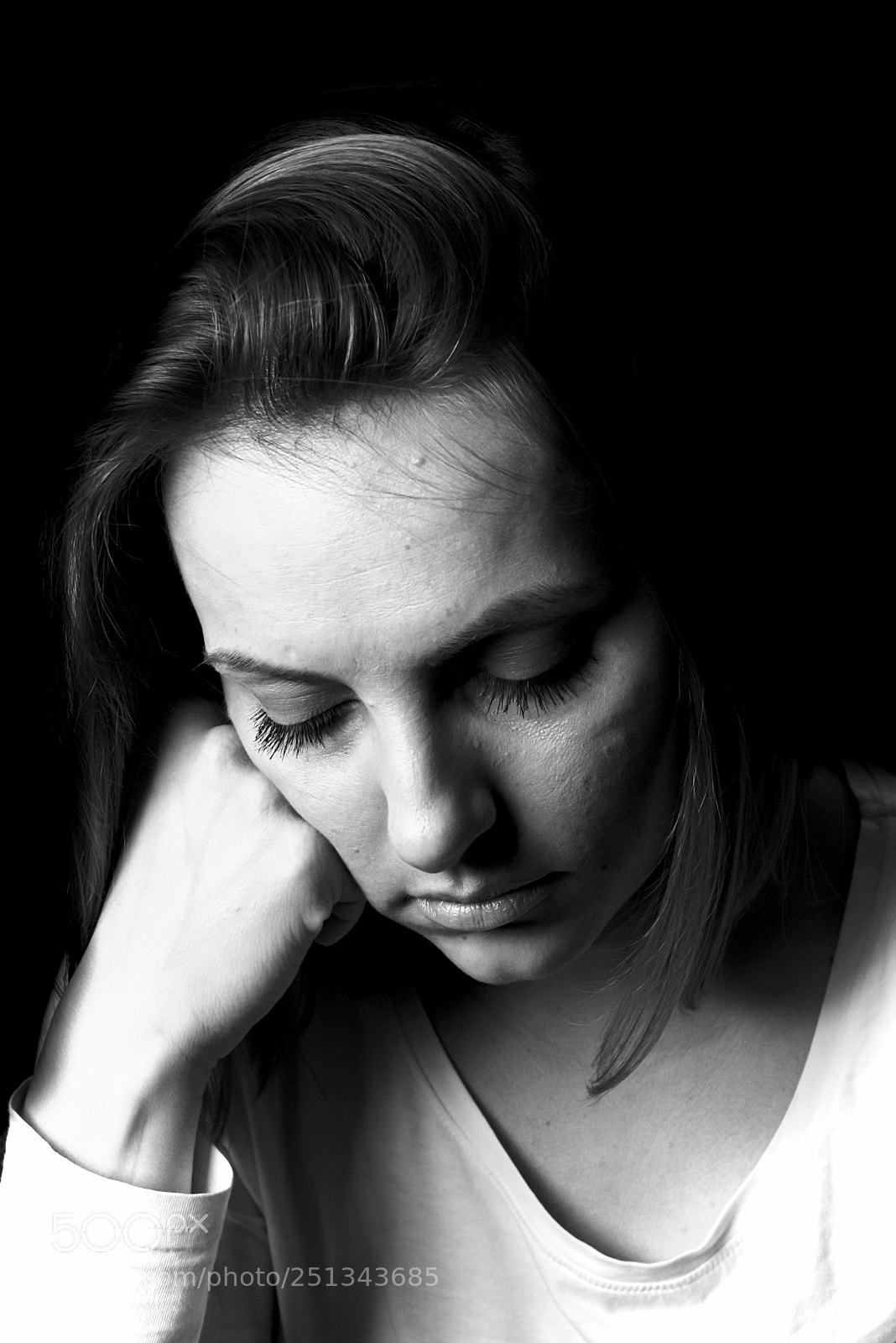 Nikon D5300 sample photo. Wife b&w portrait photography