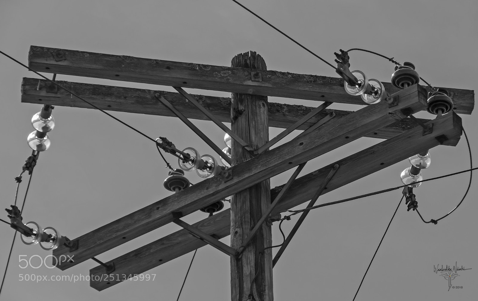 Nikon D7200 sample photo. Lines of communication bw photography