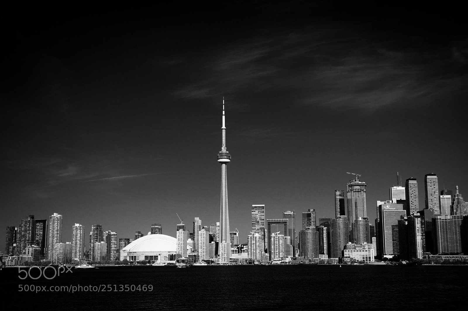 Canon EOS 60D sample photo. Toronto downtown in black photography