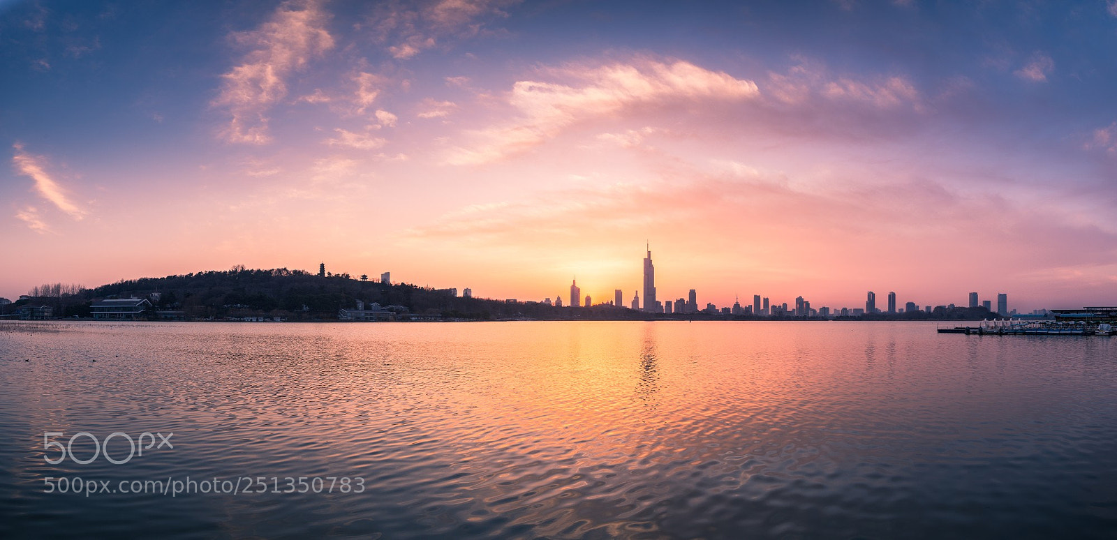 Nikon D800 sample photo. Panorama of xuanwu lake photography