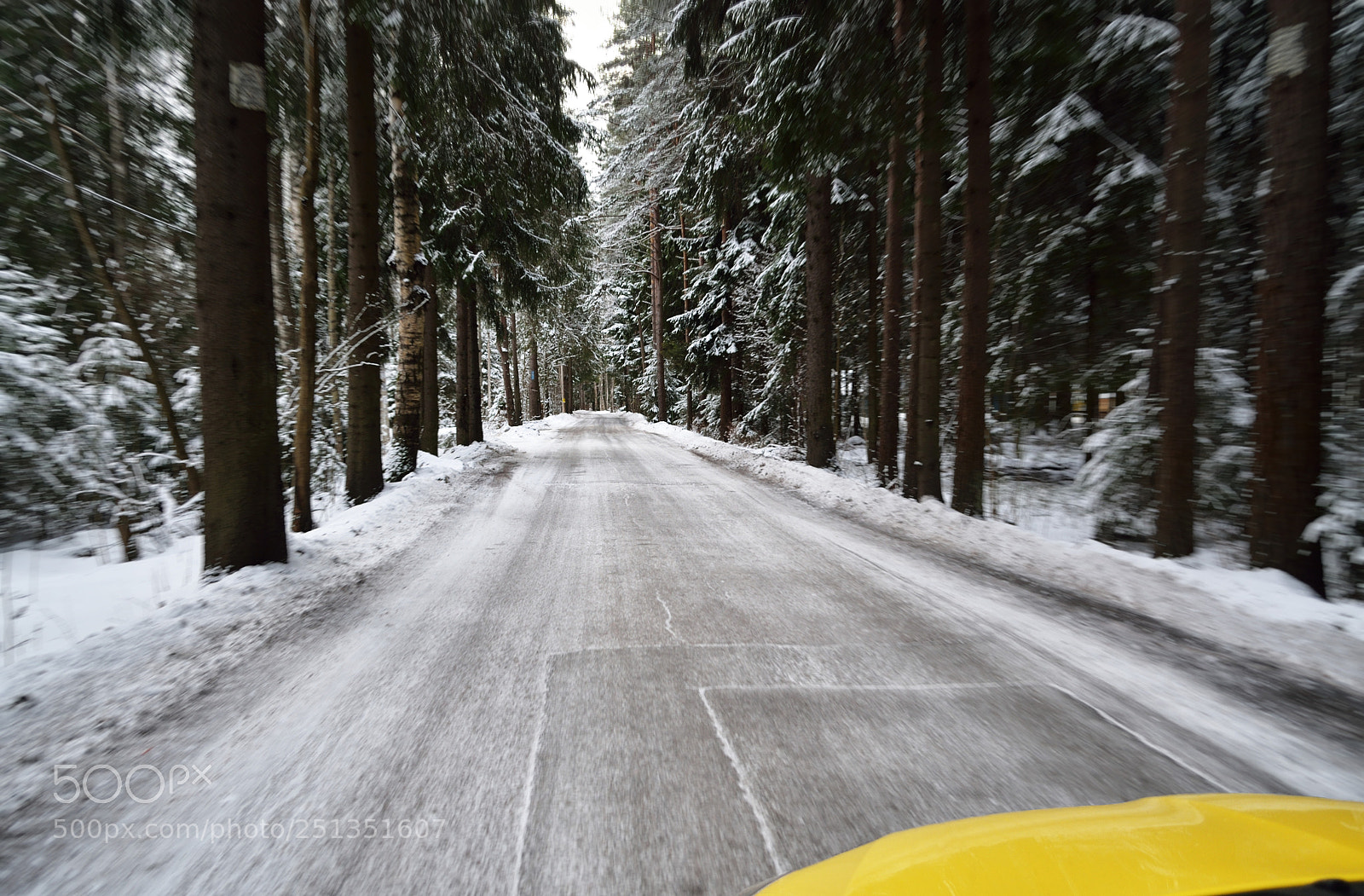 Nikon D7000 sample photo. Winter road photography