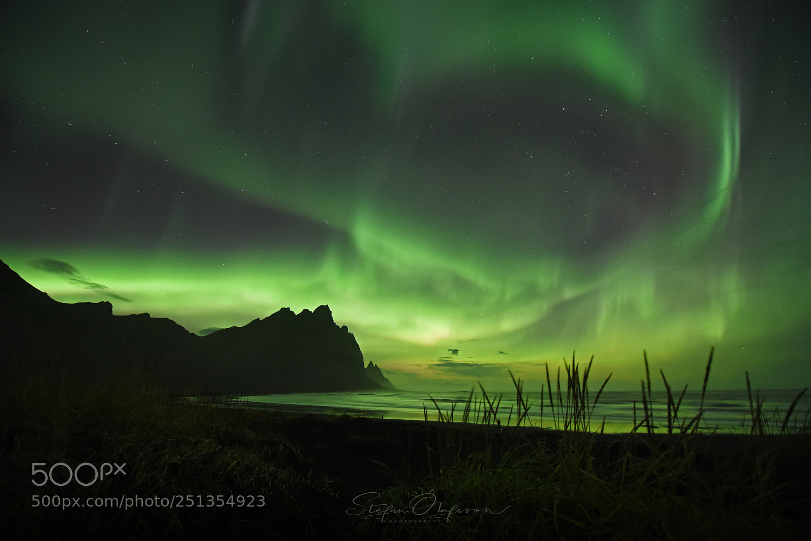 Nikon D750 sample photo. Northern lights at vestrahorn photography