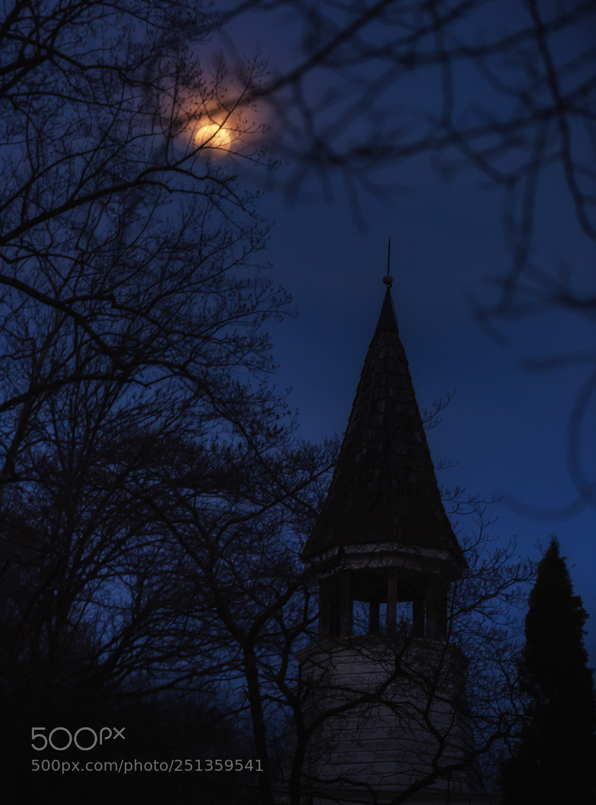 Nikon D4 sample photo. Moon over oella church photography