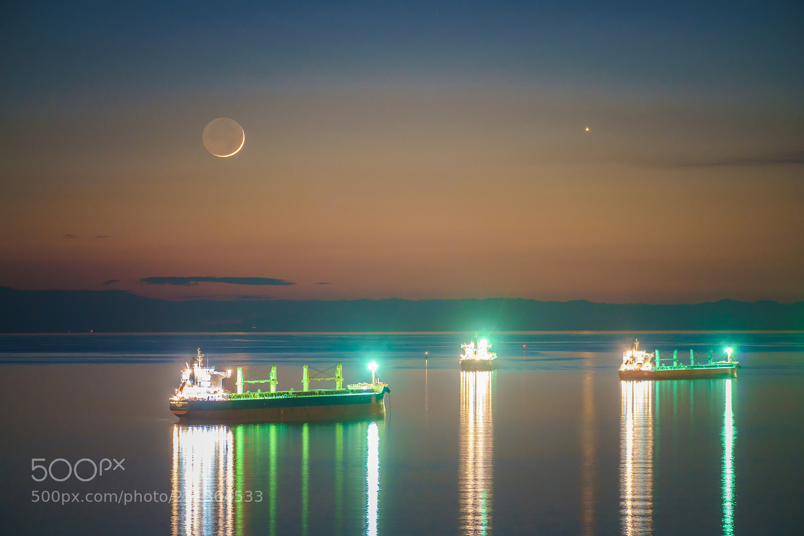 Sony a7R II sample photo. New moon,the first lunar photography