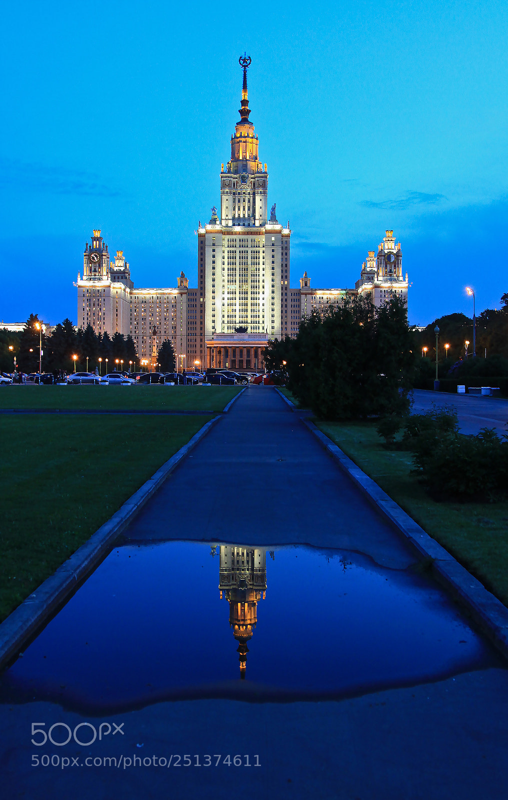 Canon EOS 50D sample photo. Moscow state university reflecting photography