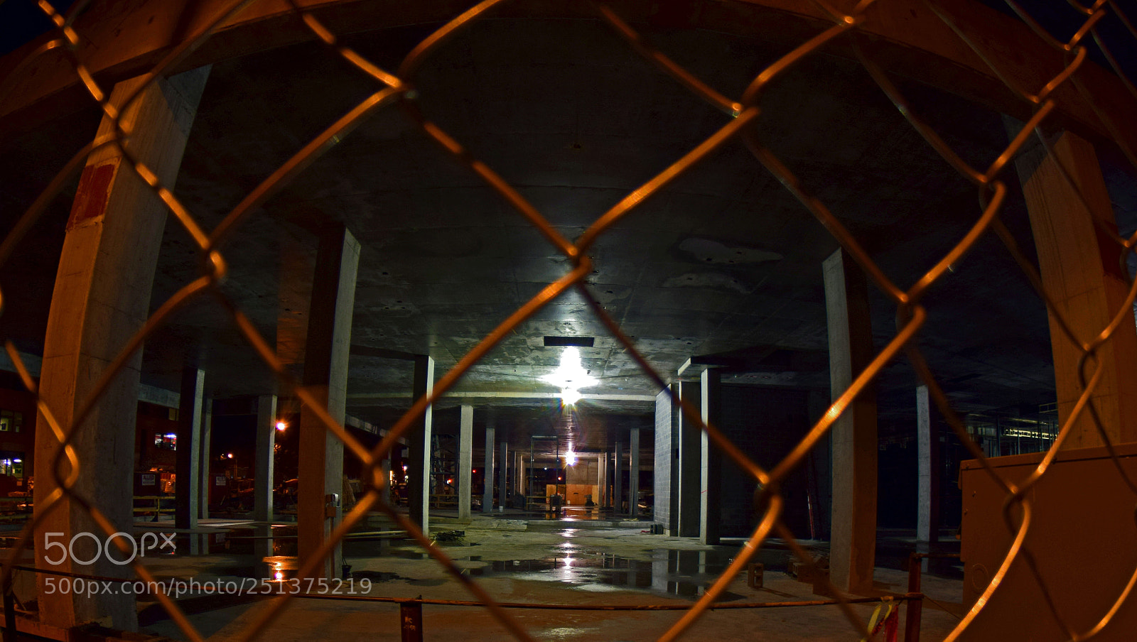 Nikon D5300 sample photo. Chainlink construction photography