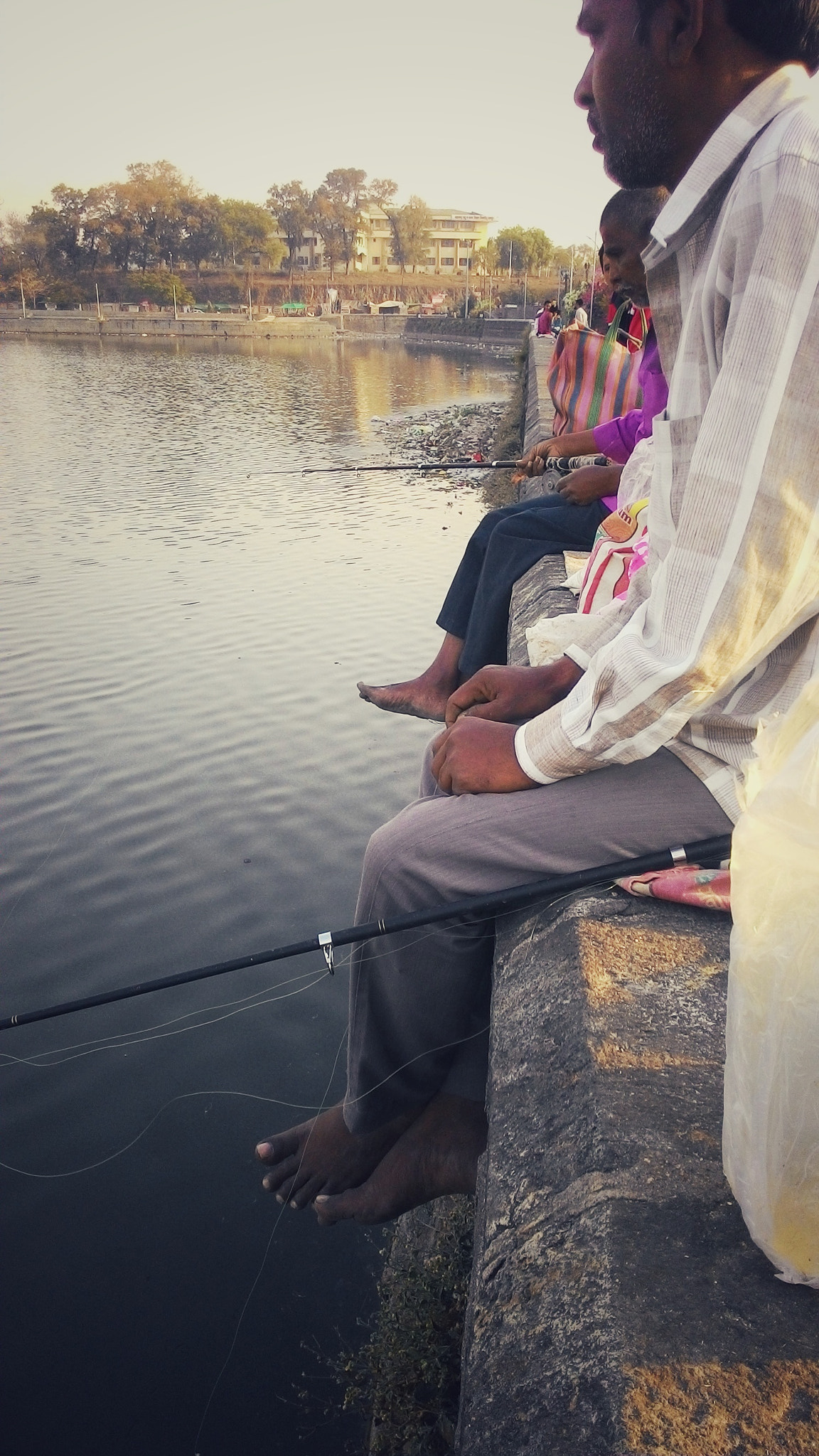 ASUS T00J sample photo. Fishing on the lake photography