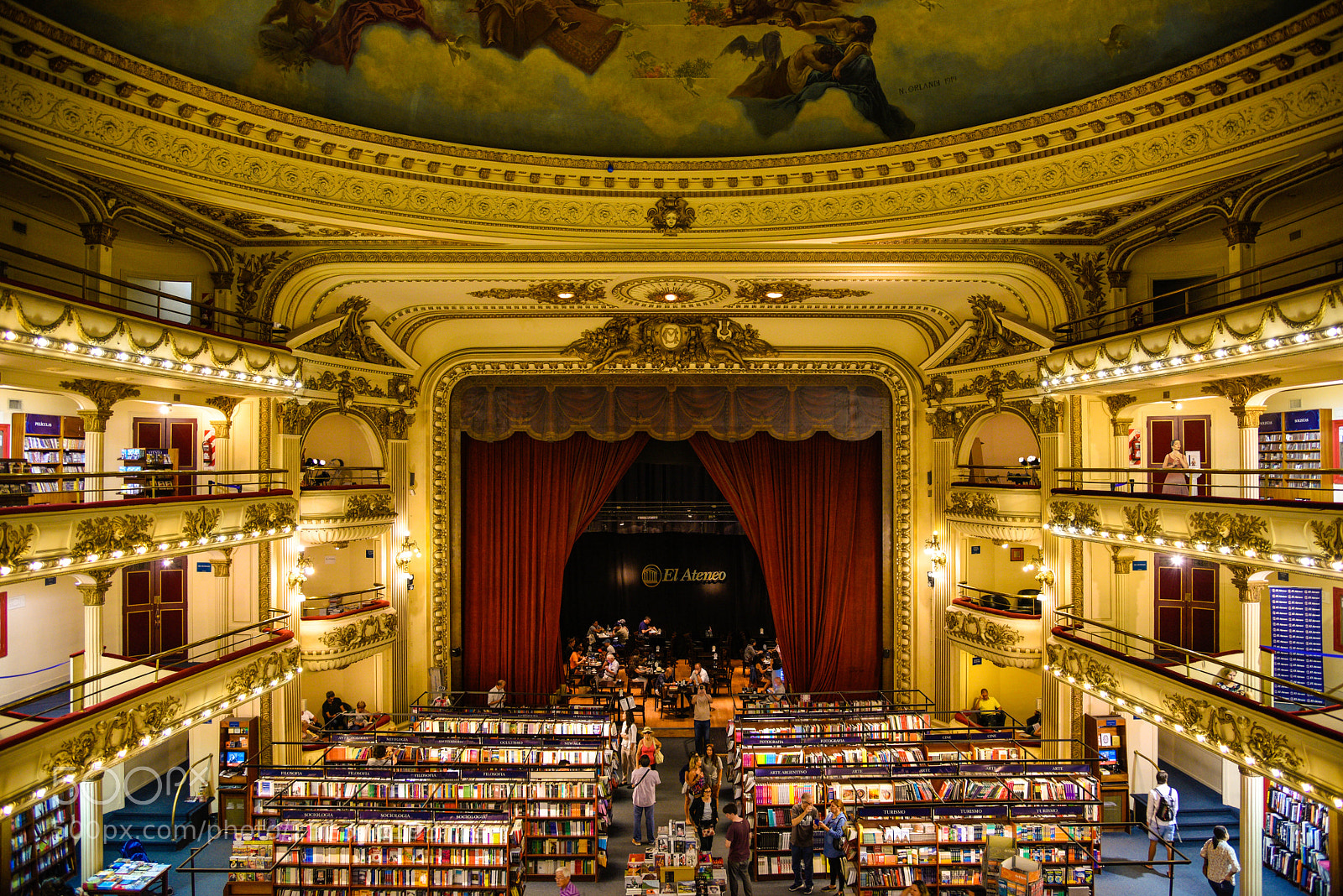 Nikon D810 sample photo. El ateneo grand splendid photography