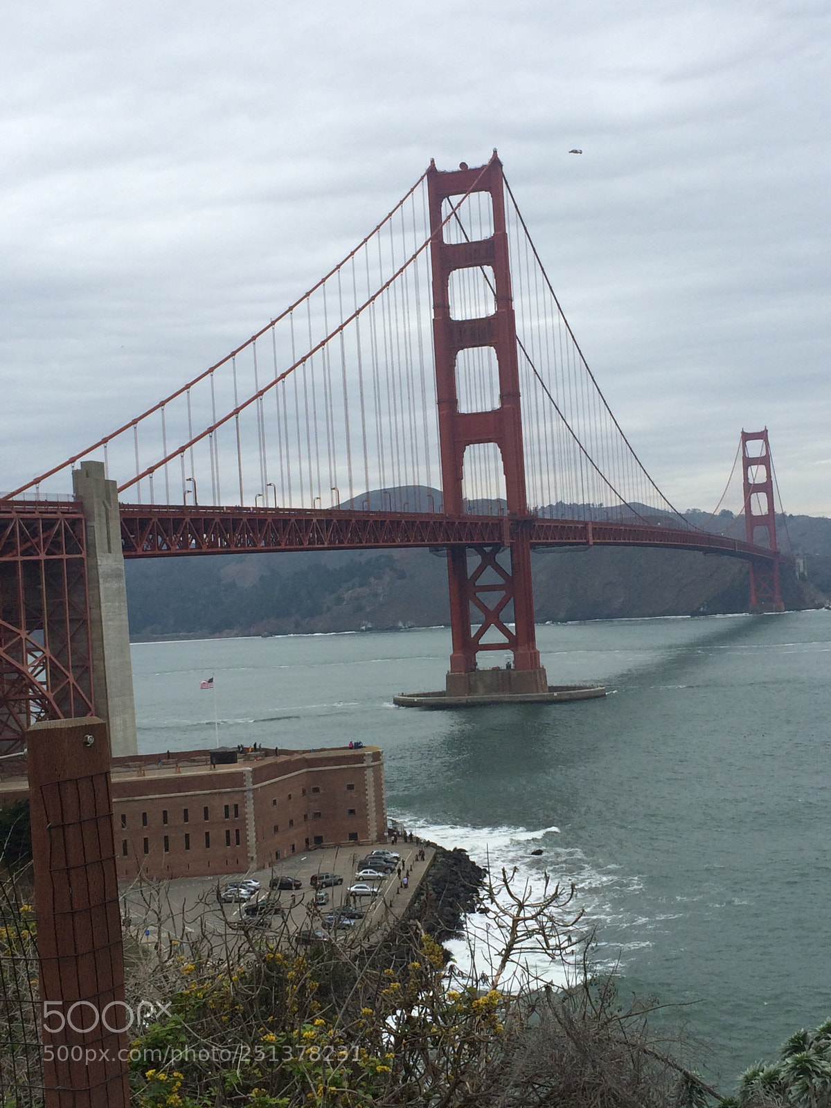 Apple iPhone 5s sample photo. Golden gate, foggy day  photography