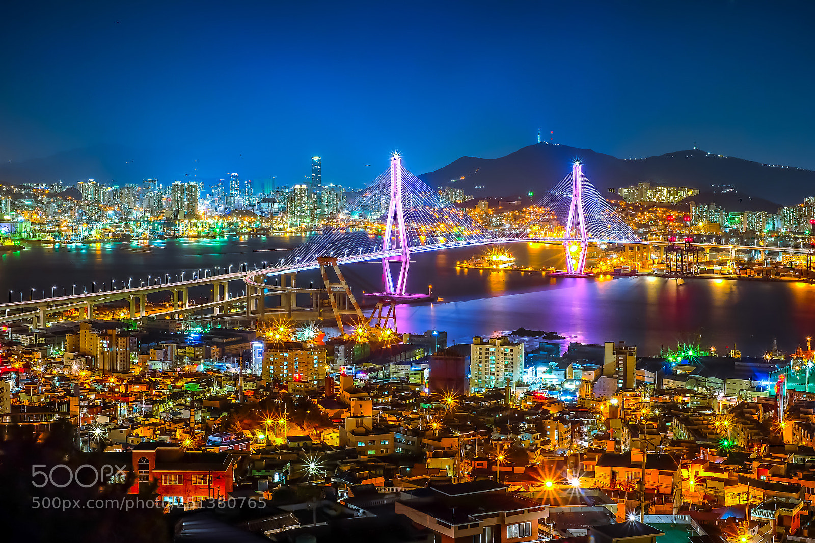 Fujifilm X-T10 sample photo. Panorama of busan port photography