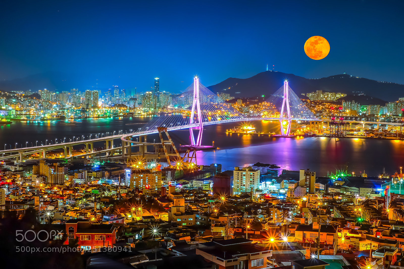 Fujifilm X-T10 sample photo. Panorama of busan port photography