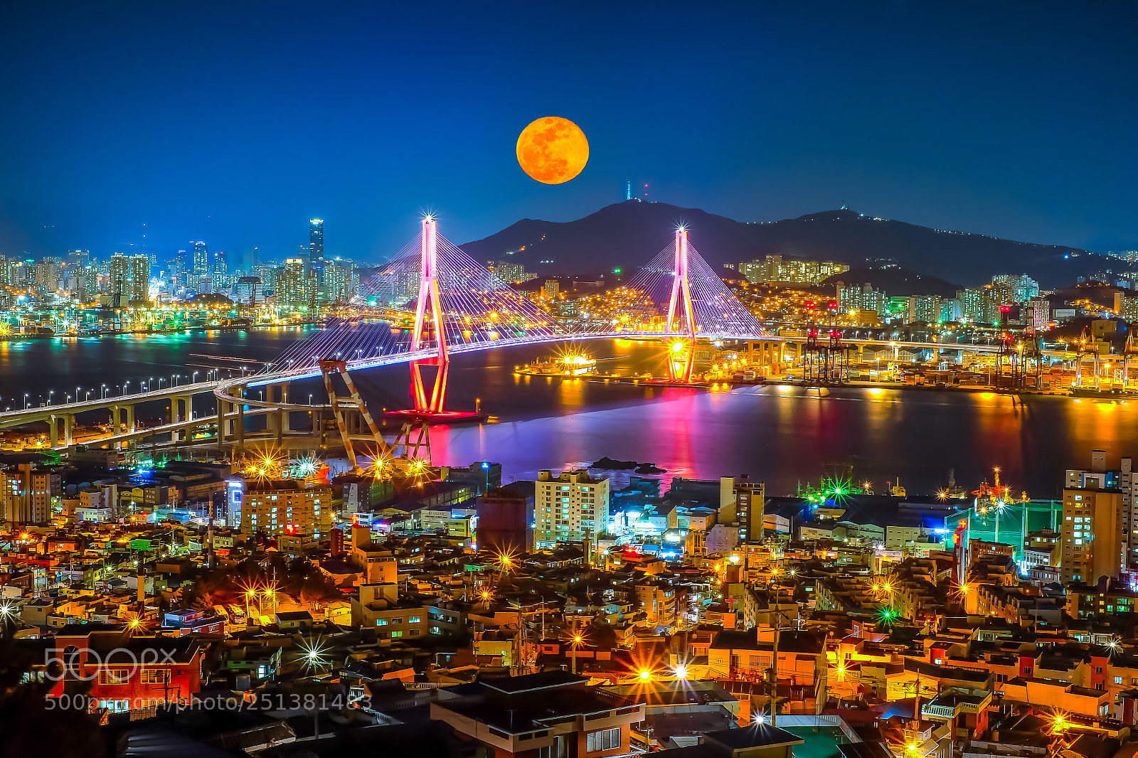 Fujifilm X-T10 sample photo. Panorama of busan port photography