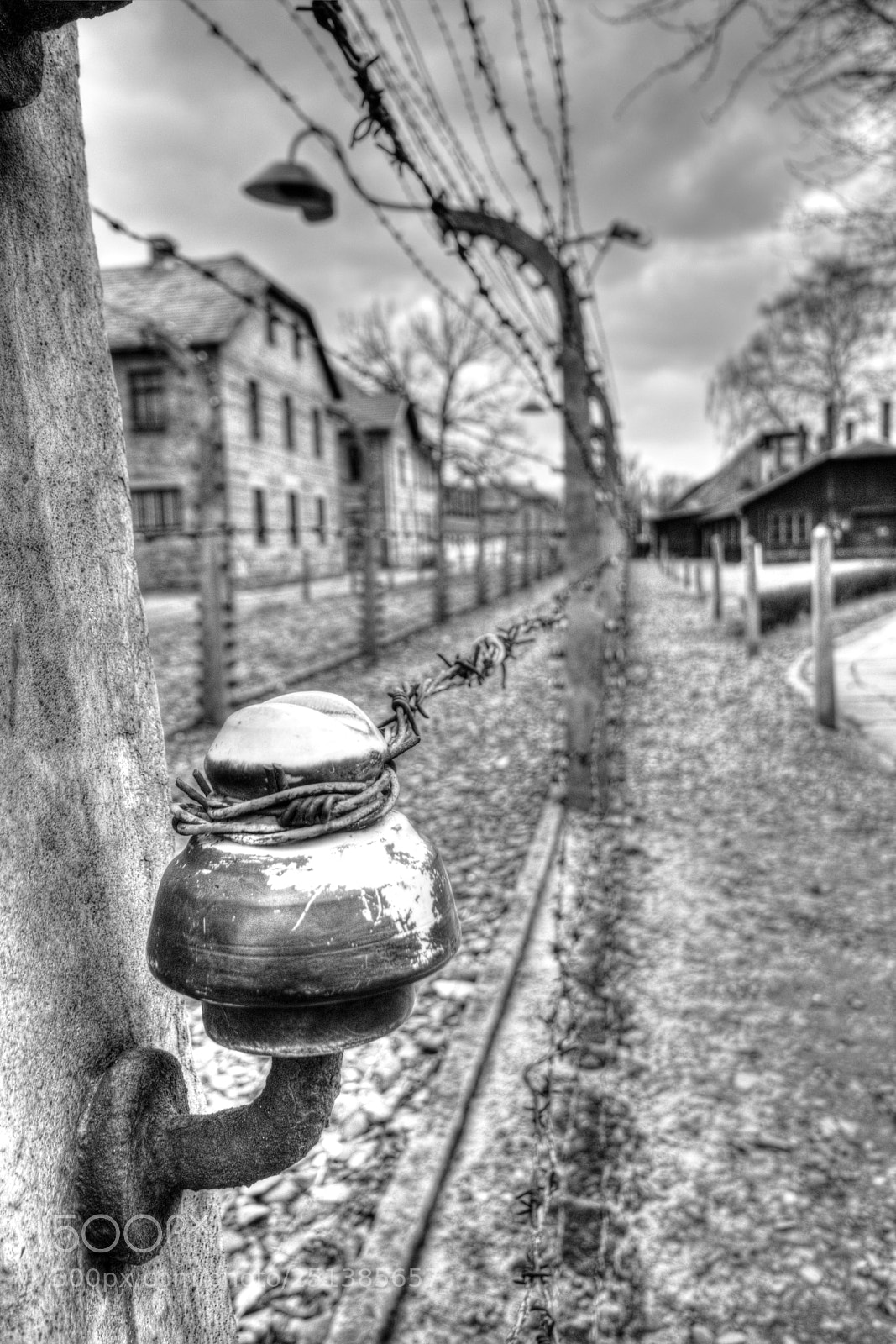 Nikon D3300 sample photo. Auschwitz electric fence photography