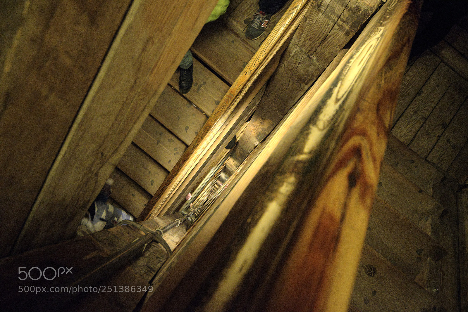 Nikon D3300 sample photo. Wooden staircase salt mines photography